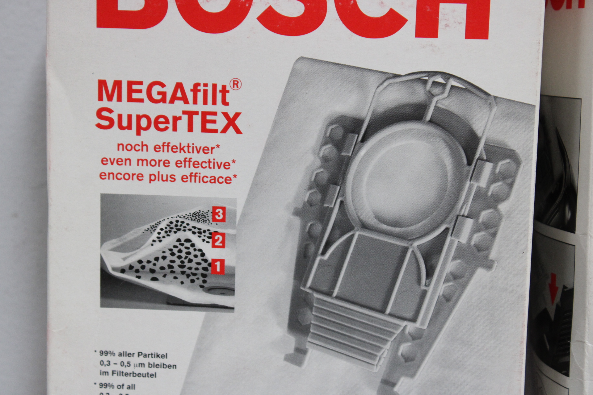 Bosch MEGAfilt SuperTEX stofzuigerzakken Typ P' – foto 4 – kavel bij GSD Auctions, Zoeterwoude