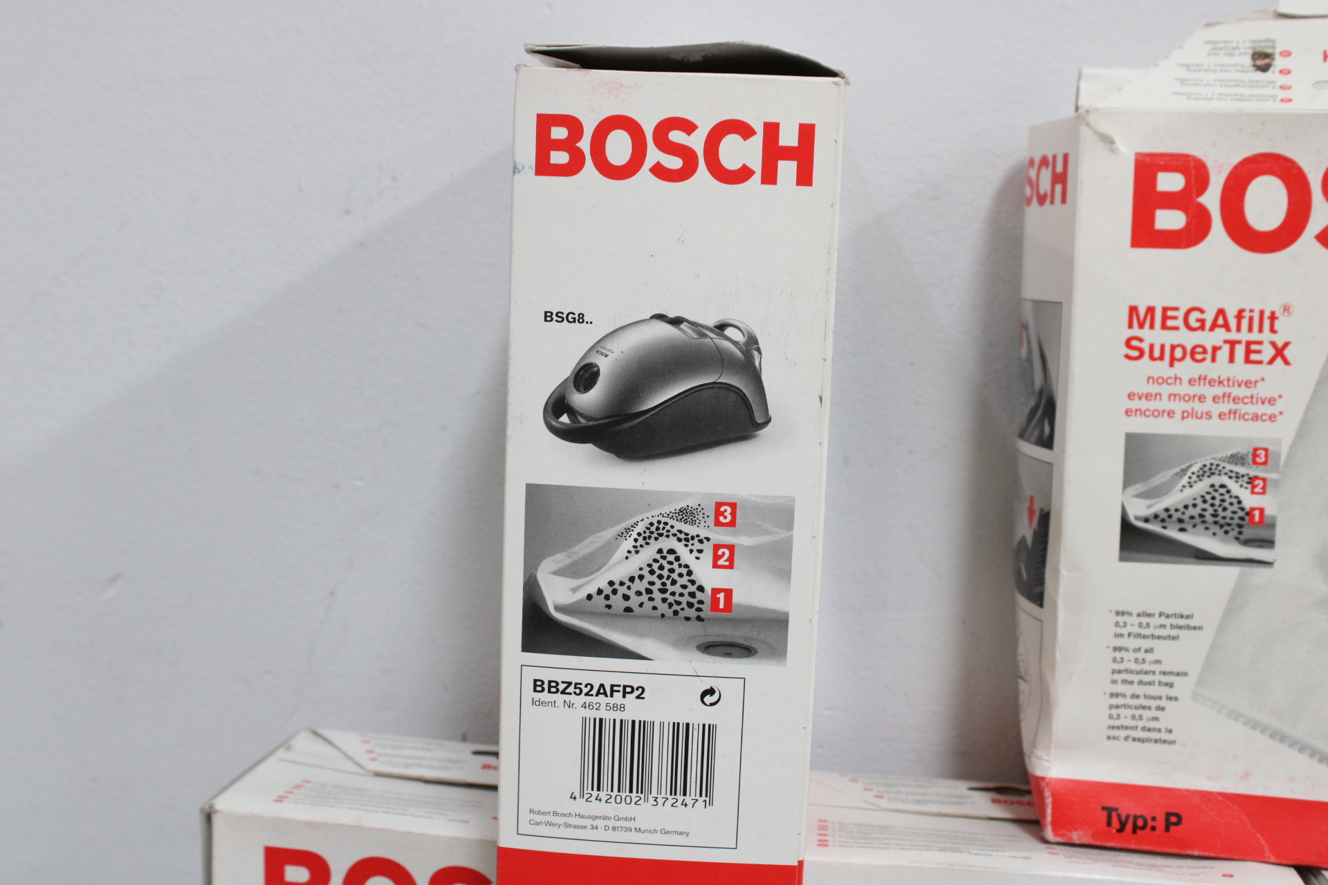Bosch MEGAfilt SuperTEX stofzuigerzakken Typ P' – foto 6 – kavel bij GSD Auctions, Zoeterwoude