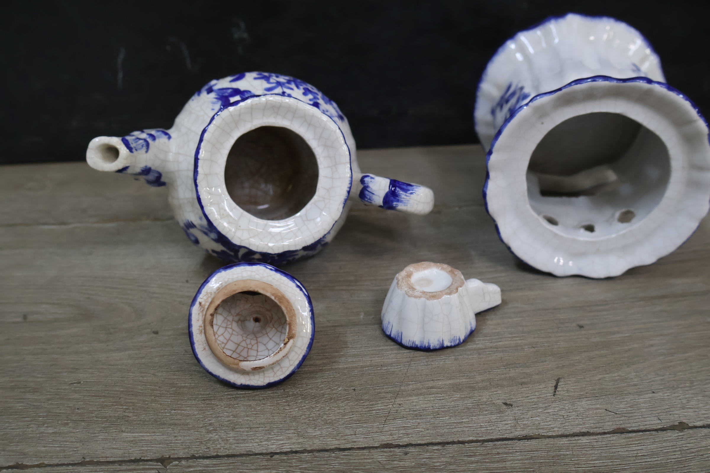 Blauw-wit keramische theepot – foto 8 – kavel bij GSD Auctions, Zoeterwoude