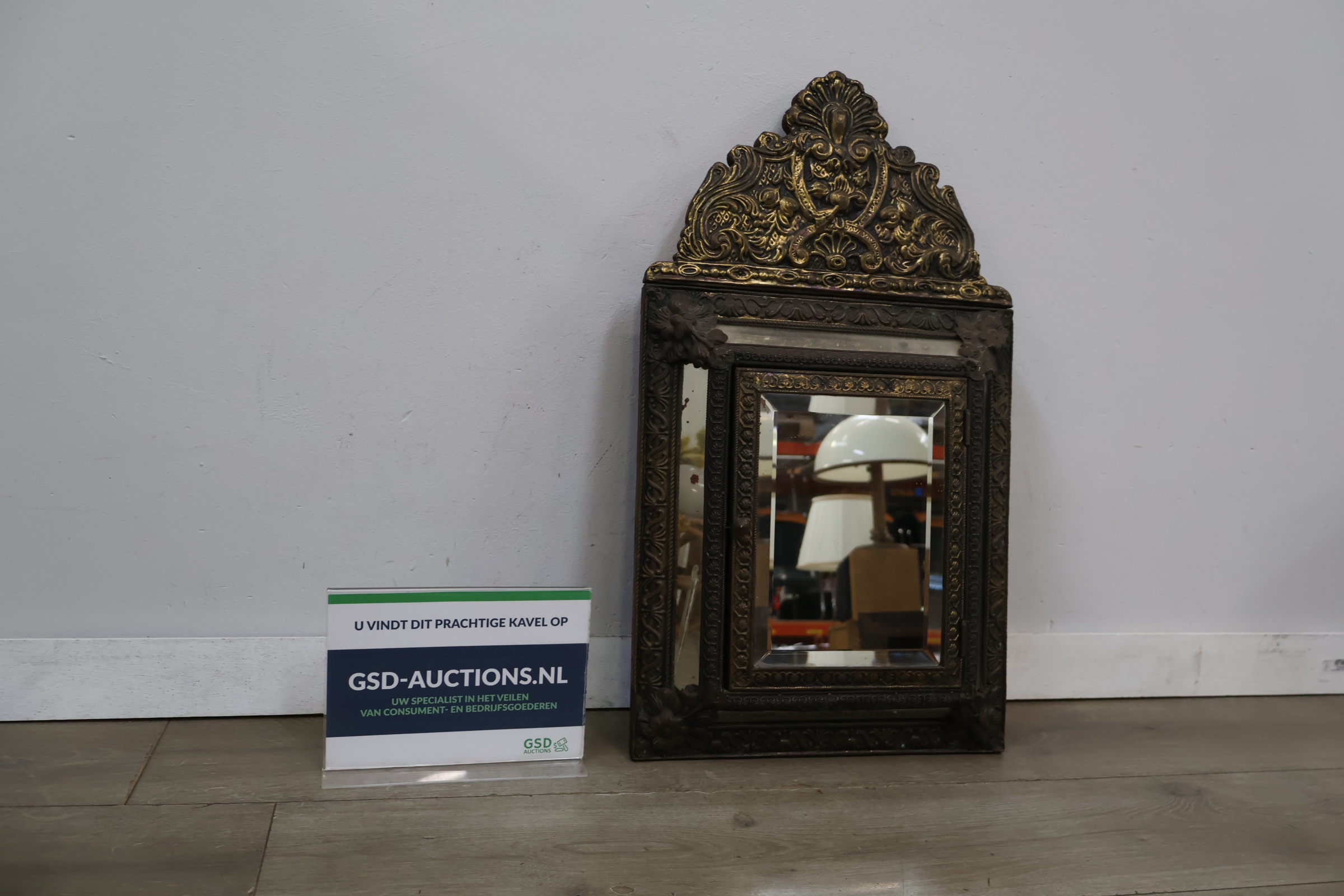 Antieke messing spiegel – foto 2 – kavel bij GSD Auctions, Zoeterwoude