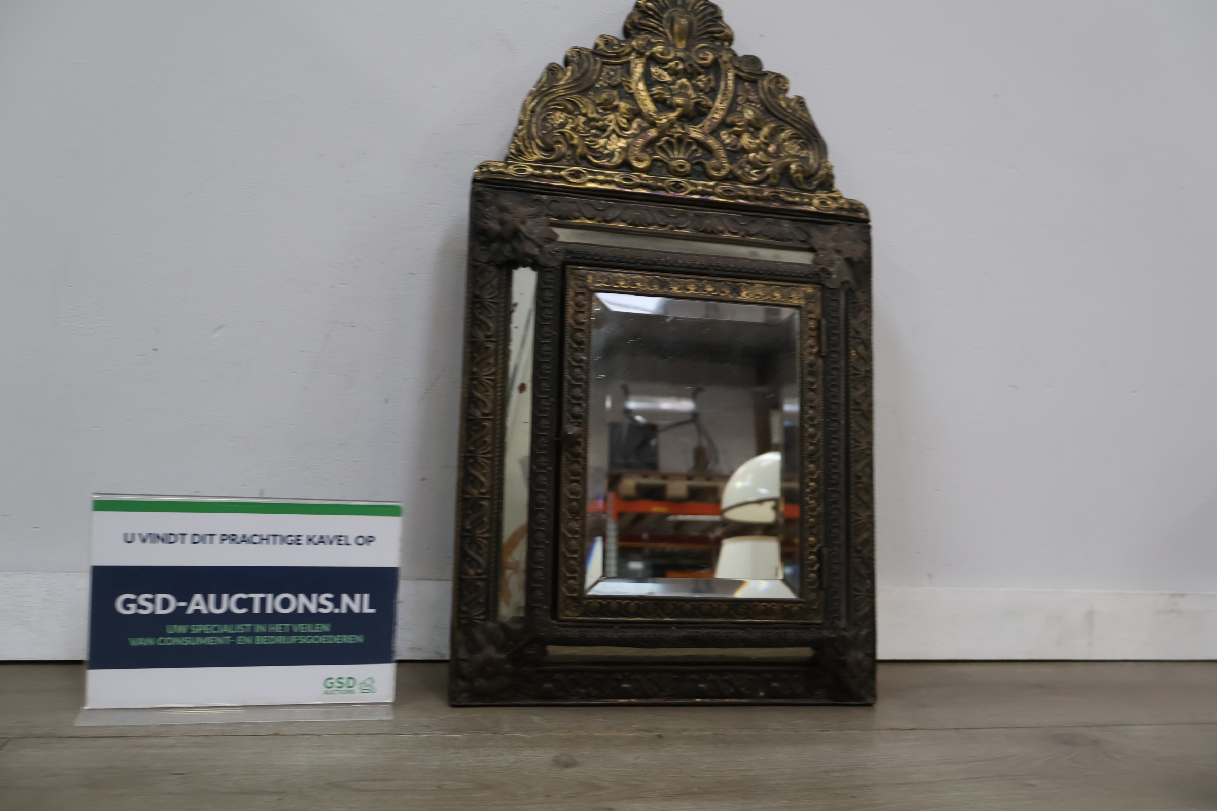 Antieke messing spiegel – foto 3 – kavel bij GSD Auctions, Zoeterwoude