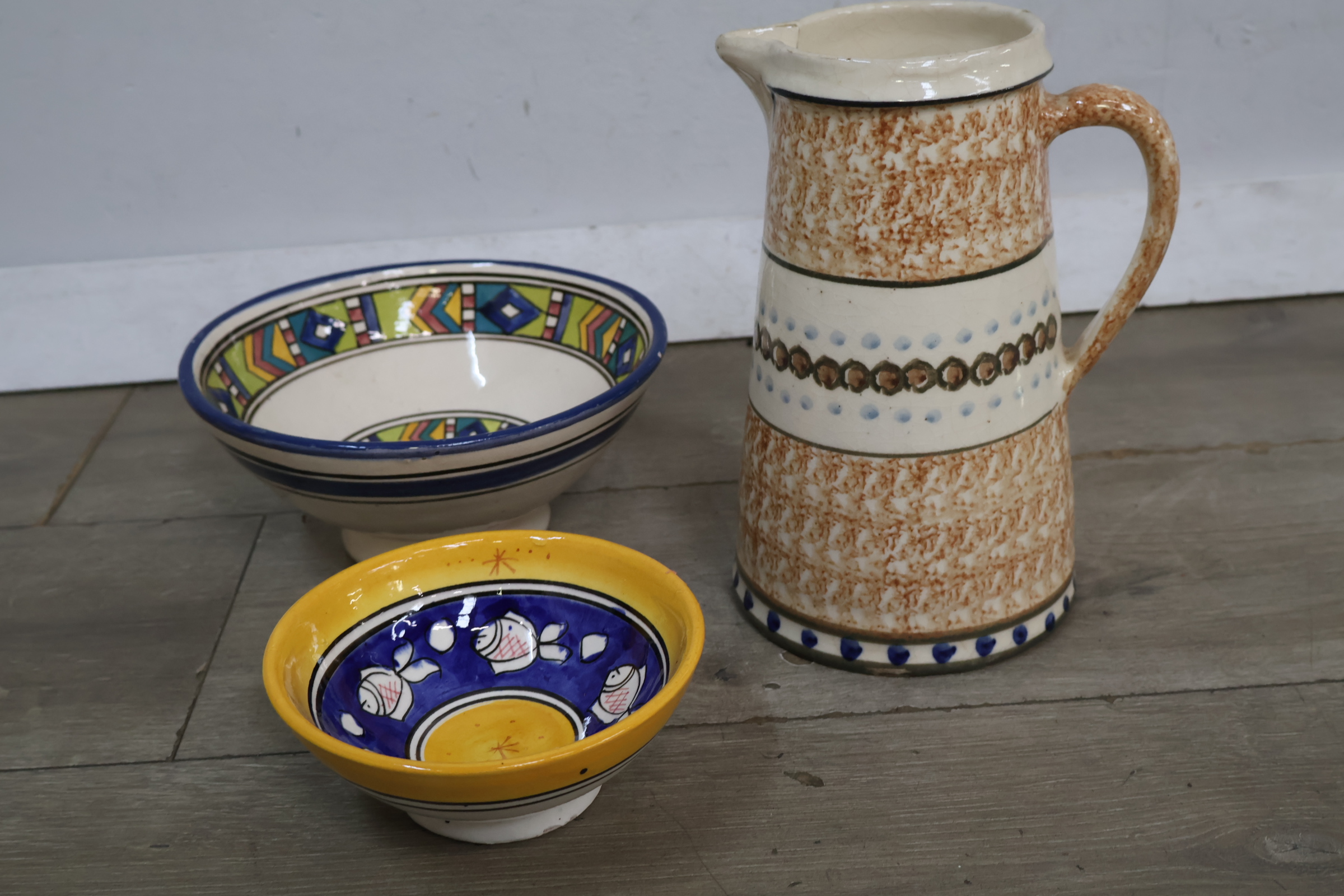 Set van drie keramische kommen en kan – foto 3 – kavel bij GSD Auctions, Zoeterwoude