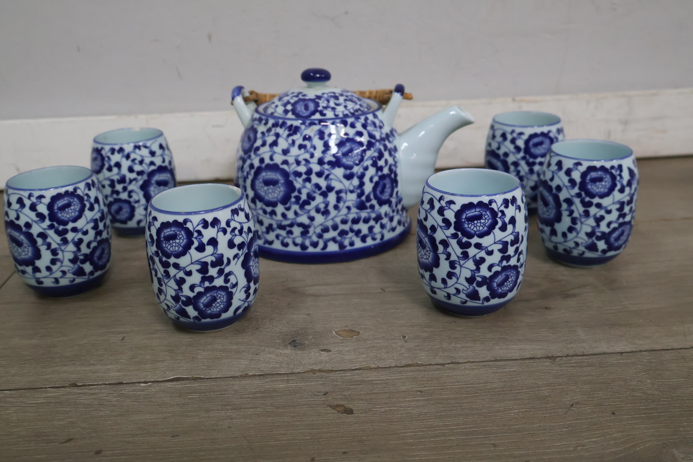 Blauw wit theeservies - Porselein – foto 3 – kavel bij GSD Auctions, Zoeterwoude