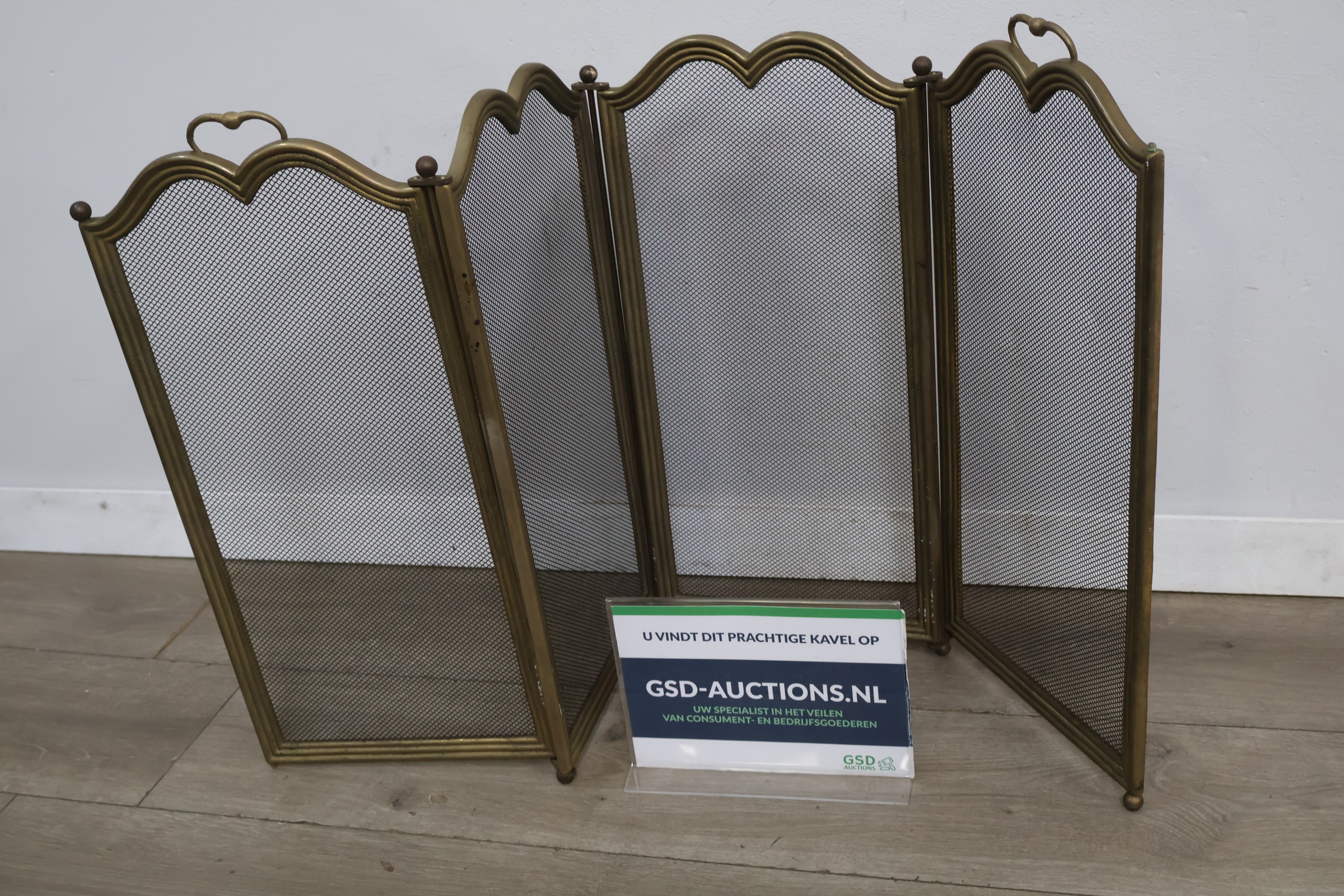 Messing Haardscherm – foto 2 – kavel bij GSD Auctions, Zoeterwoude