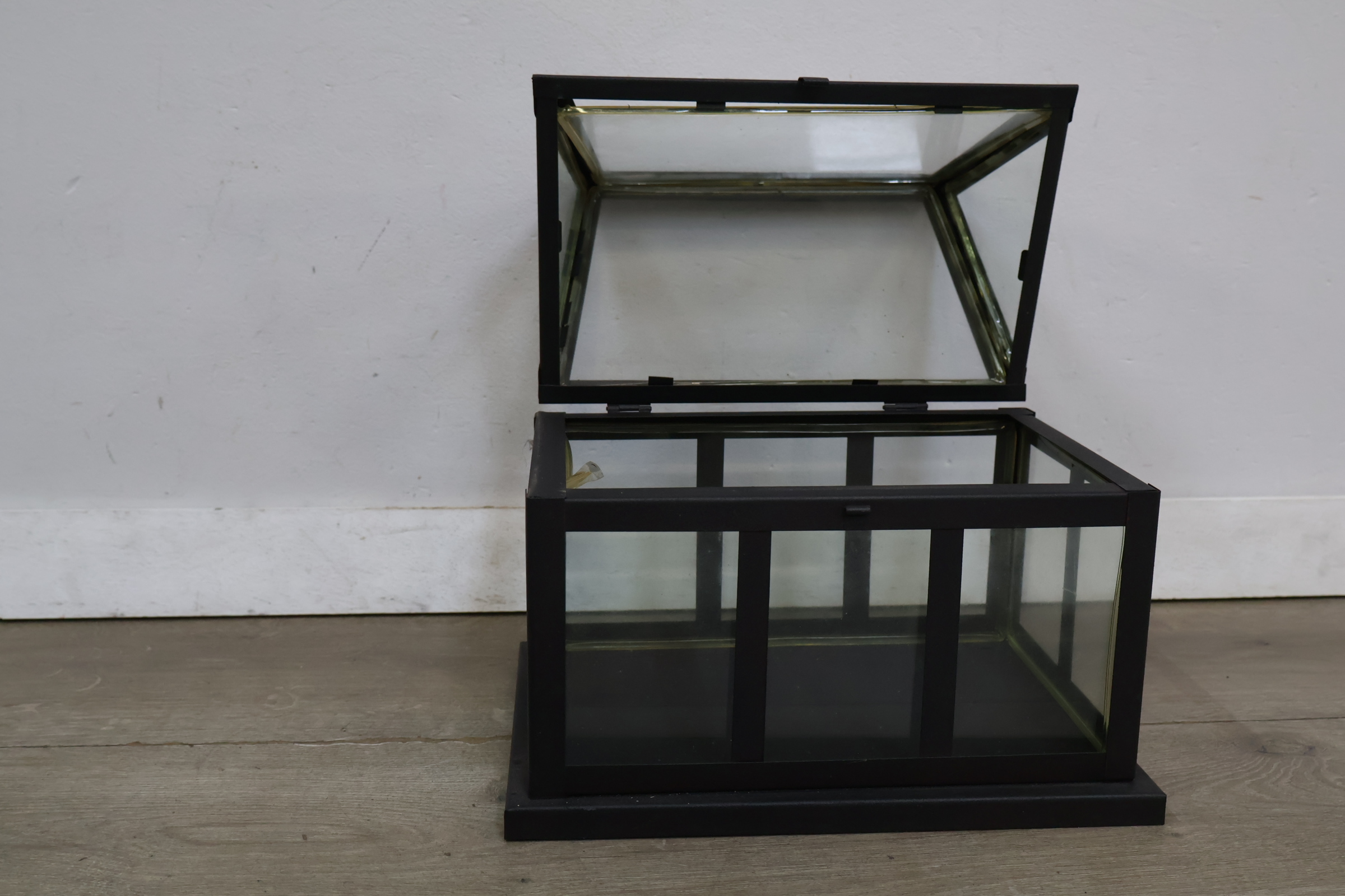 Zwarte glazen mini kweekkas – foto 3 – kavel bij GSD Auctions, Zoeterwoude