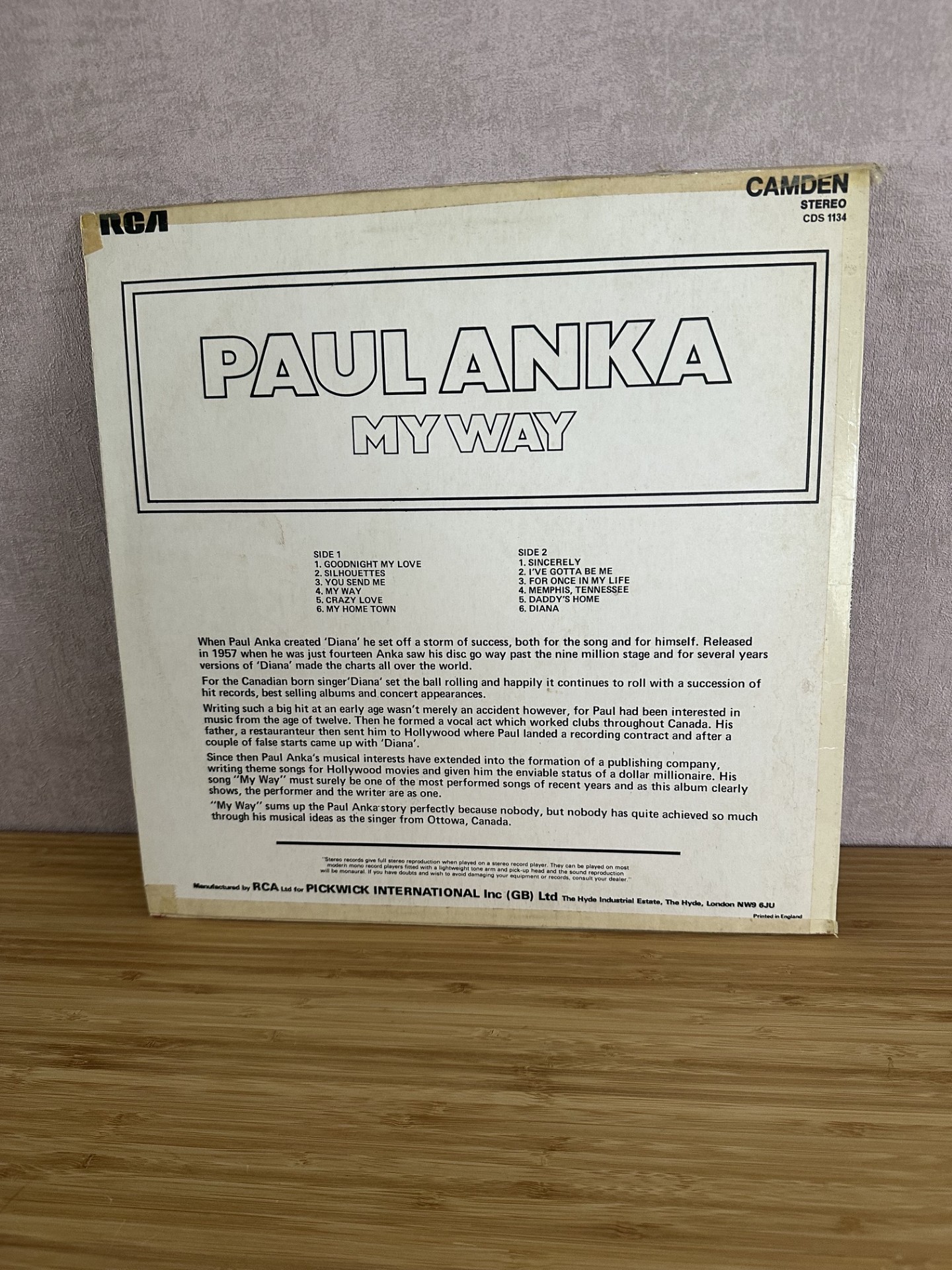 Paul anka my way lp Ongetest – foto 2 – kavel bij GSD Auctions, Zoeterwoude