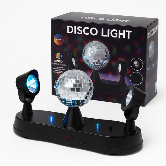 10x LED Disco Licht met Spiegelbol – kavel bij GSD Auctions, Zoeterwoude