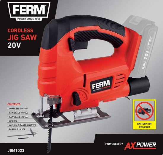FERM - AX-POWER - JSM1033 - Accu - decoupeerzaag – kavel bij GSD Auctions, Zoeterwoude