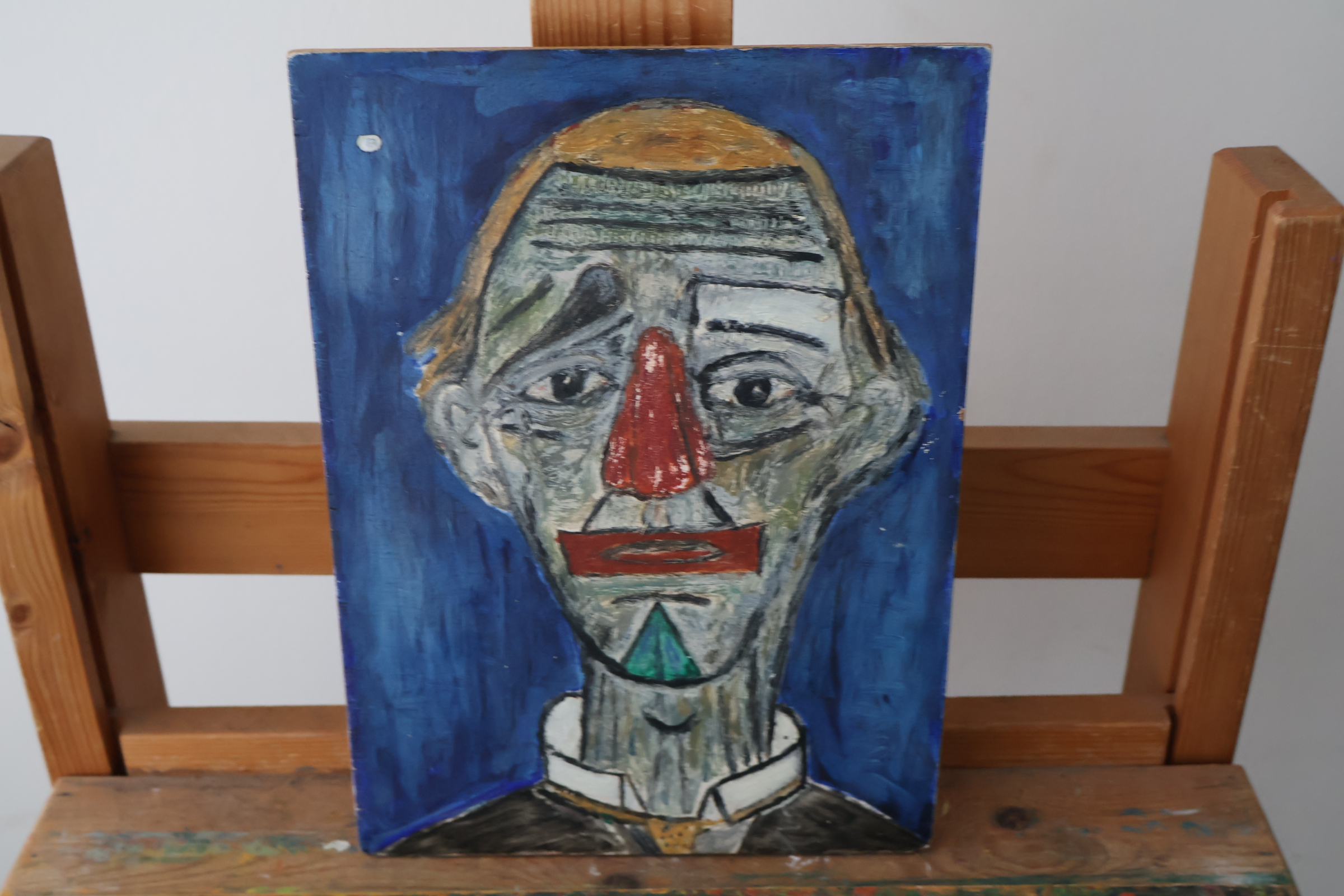 Abstract portretschilderij man'' – kavel bij GSD Auctions, Zoeterwoude