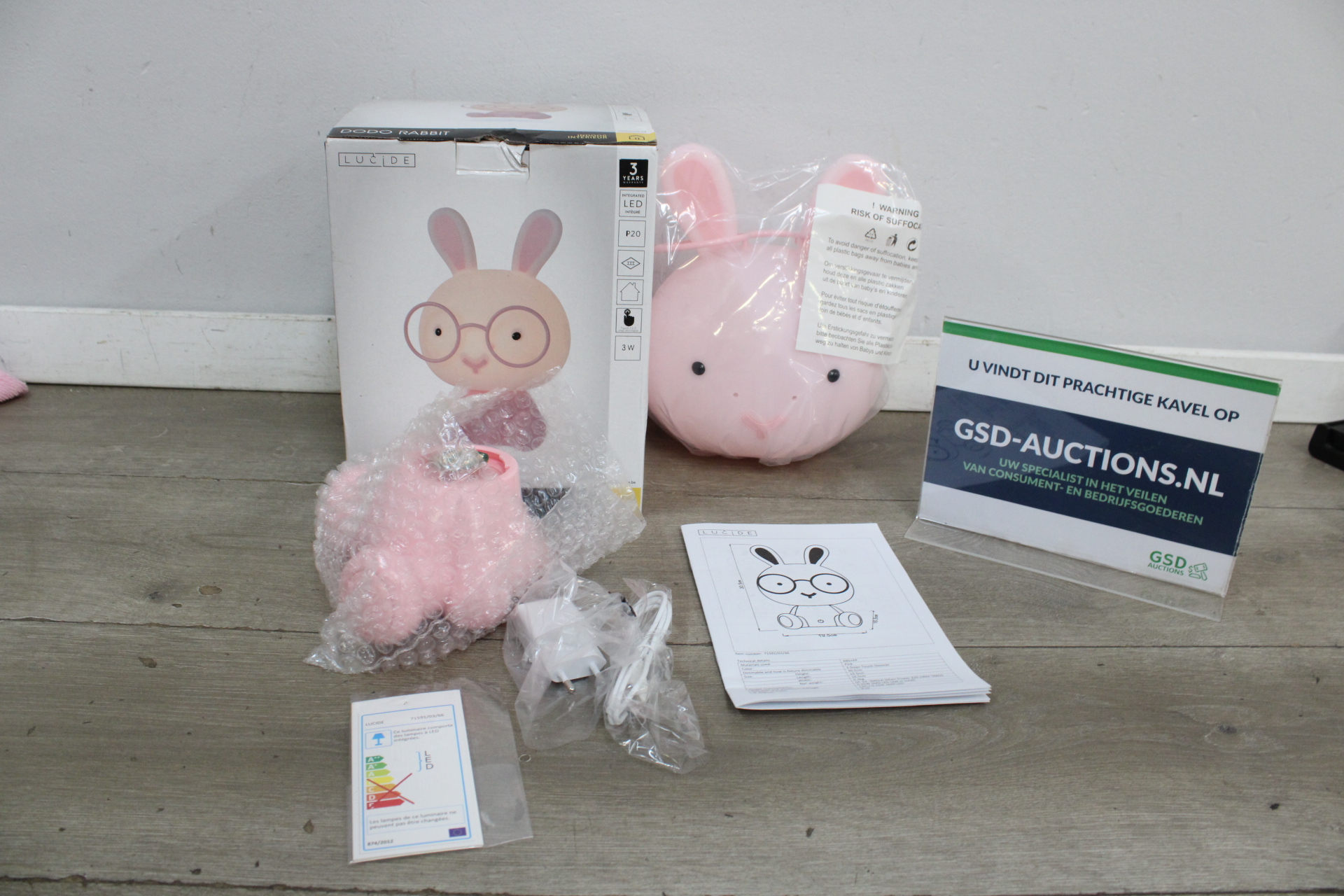 Lucide Dodo Rabbit LED lamp'' – kavel bij GSD Auctions, Zoeterwoude