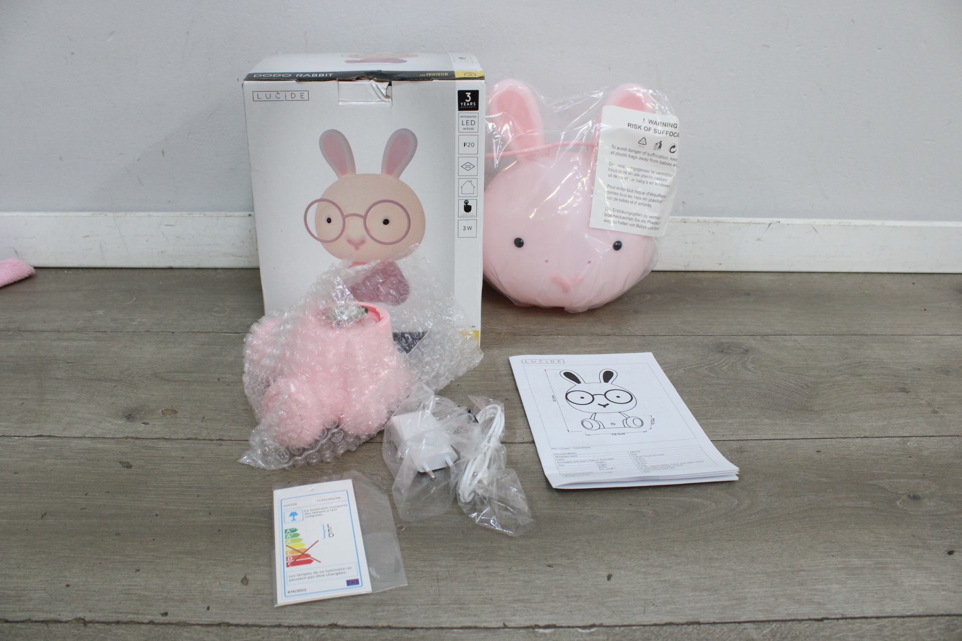 Lucide Dodo Rabbit LED lamp'' – foto 2 – kavel bij GSD Auctions, Zoeterwoude