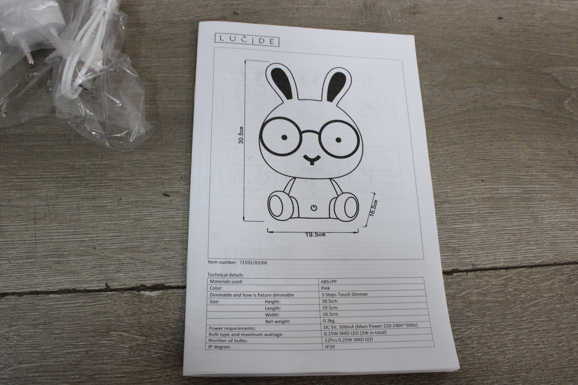 Lucide Dodo Rabbit LED lamp'' – foto 5 – kavel bij GSD Auctions, Zoeterwoude