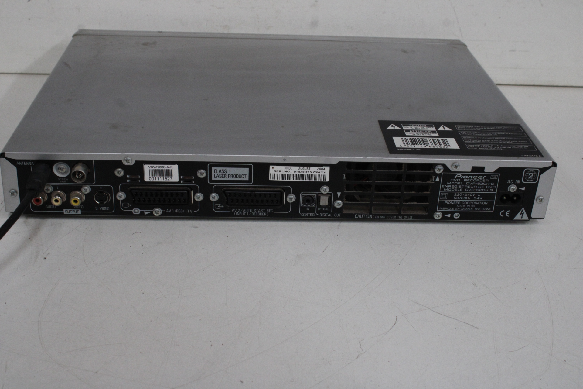 Pioneer DVD-recorder DVL-500V met harde schijf'' – foto 10 – kavel bij GSD Auctions, Zoeterwoude