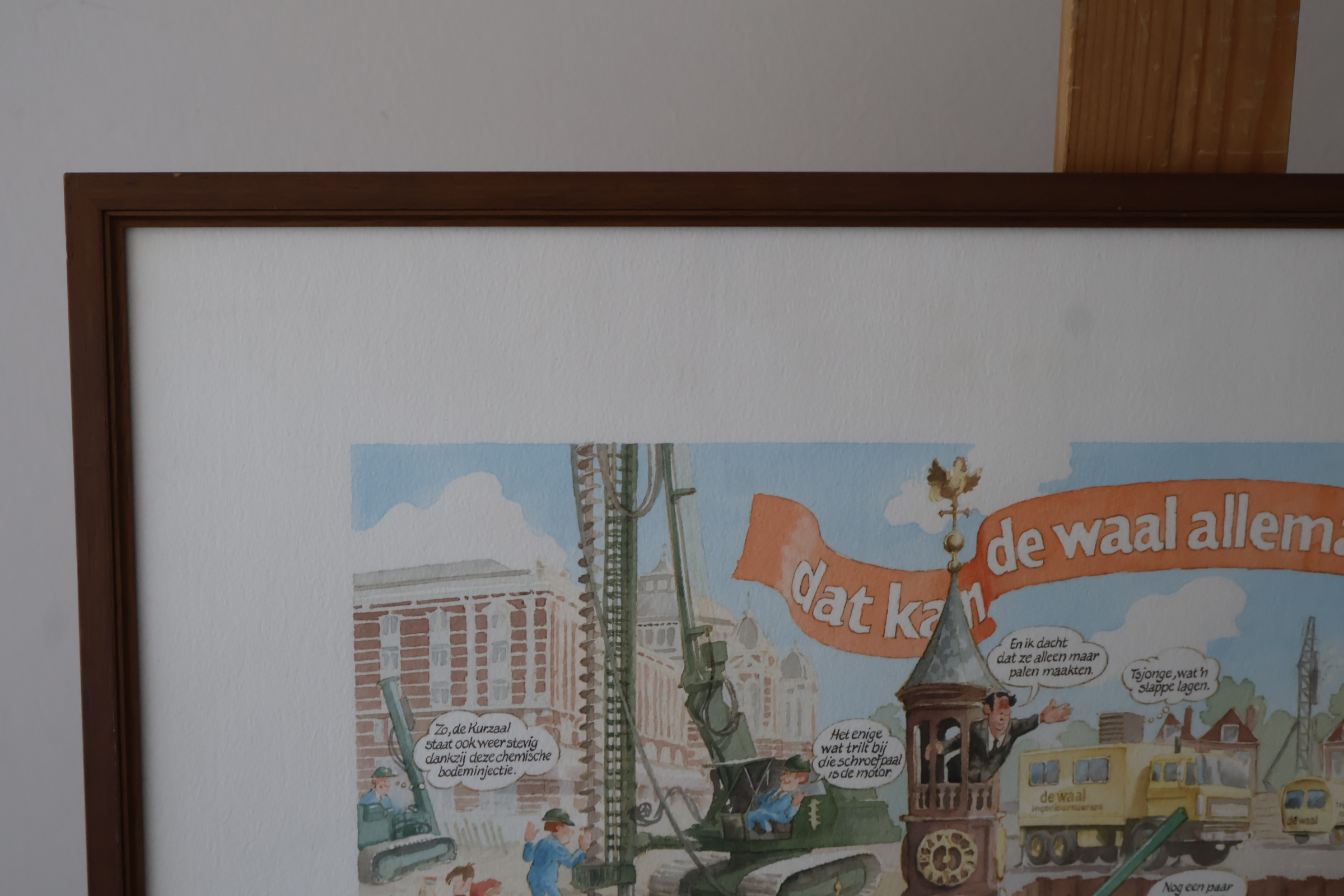 Ingelijste illustratie 'dat kan de waal allemaal!' – foto 4 – kavel bij GSD Auctions, Zoeterwoude