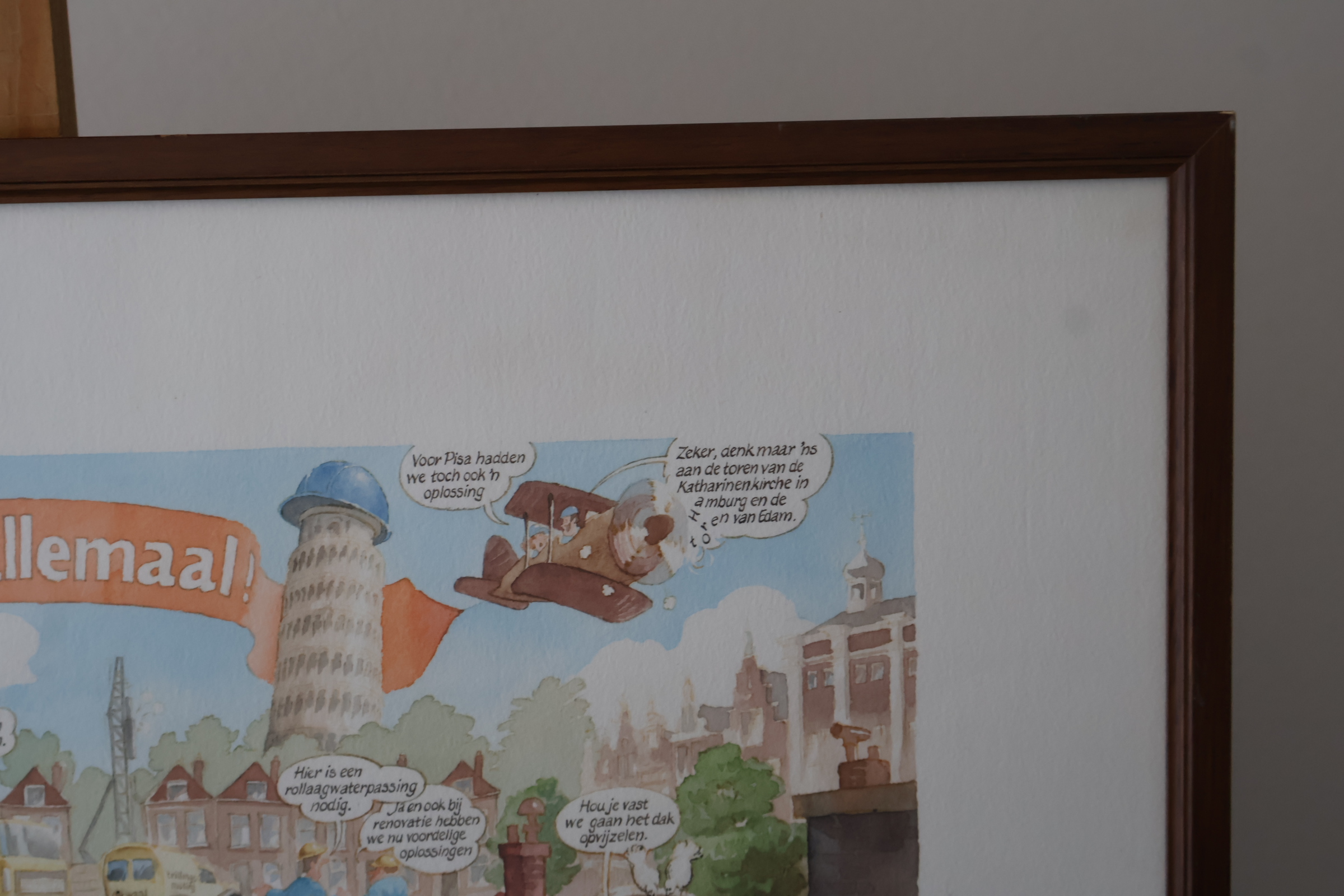 Ingelijste illustratie 'dat kan de waal allemaal!' – foto 5 – kavel bij GSD Auctions, Zoeterwoude