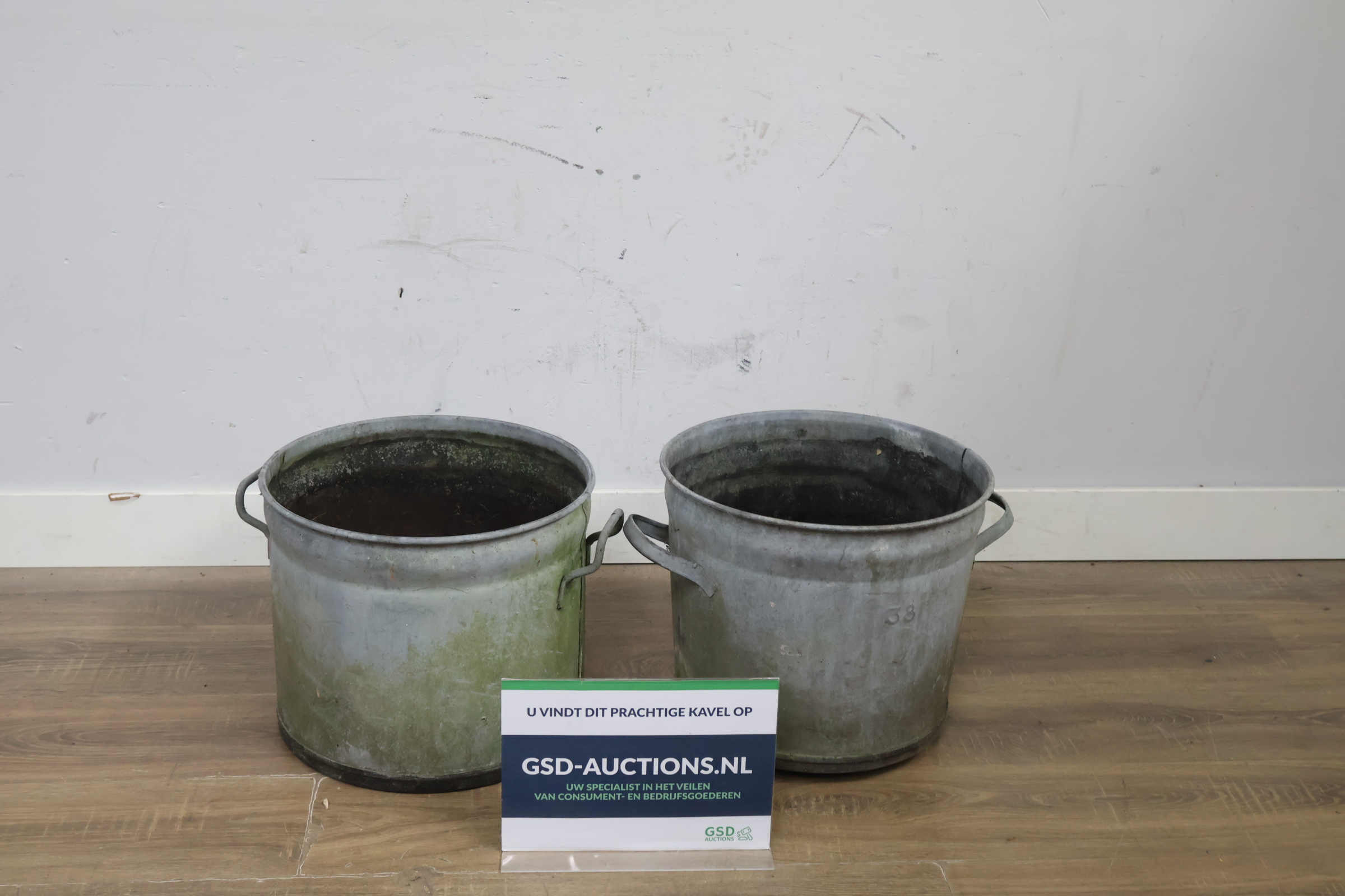 Set Brocante Zinken emmers – kavel bij GSD Auctions, Zoeterwoude