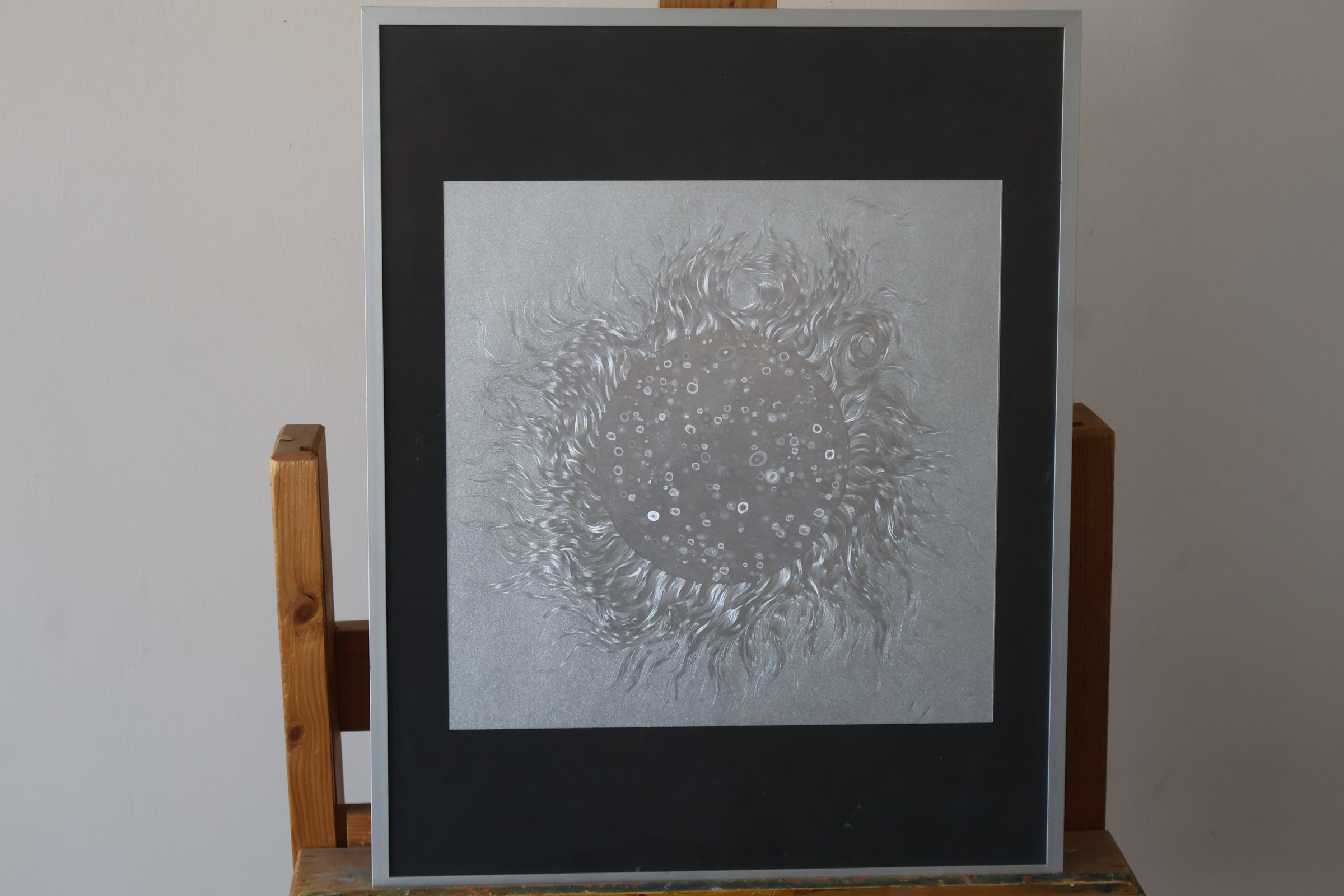 Ingelijste abstracte Zonnebloem – foto 2 – kavel bij GSD Auctions, Zoeterwoude