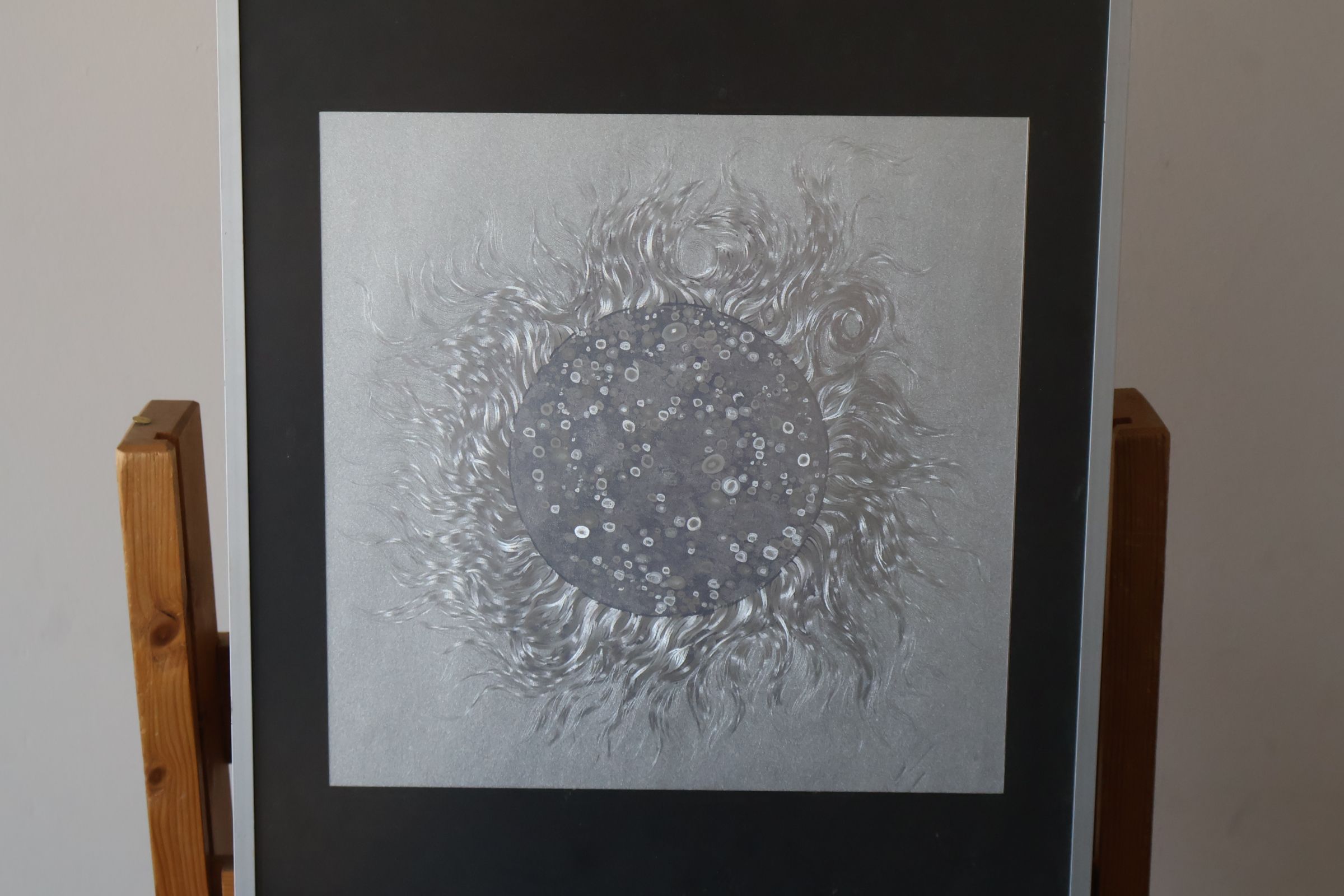 Ingelijste abstracte Zonnebloem – foto 3 – kavel bij GSD Auctions, Zoeterwoude