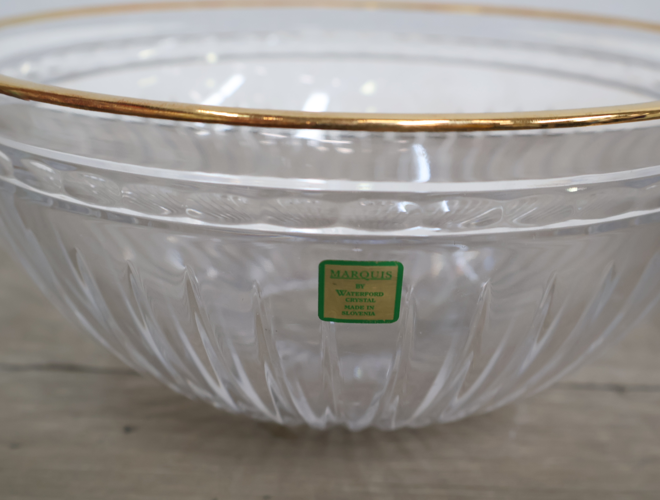 Set van 2 Kristallen Marquis kommen met gouden rand – foto 7 – kavel bij GSD Auctions, Zoeterwoude