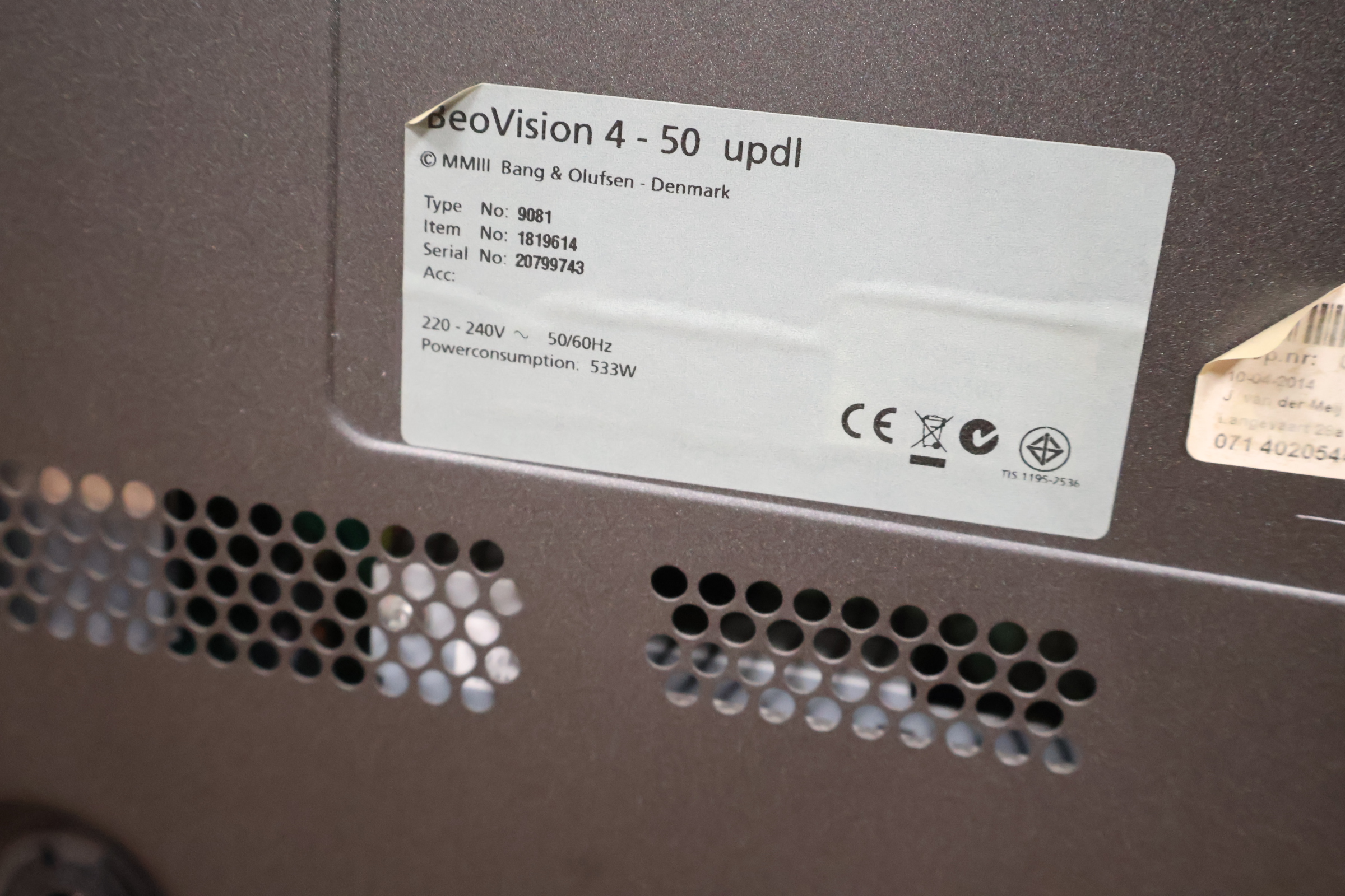 Bang & Olufsen televisie - Beovision 5 - 50 updl – foto 8 – kavel bij GSD Auctions, Zoeterwoude