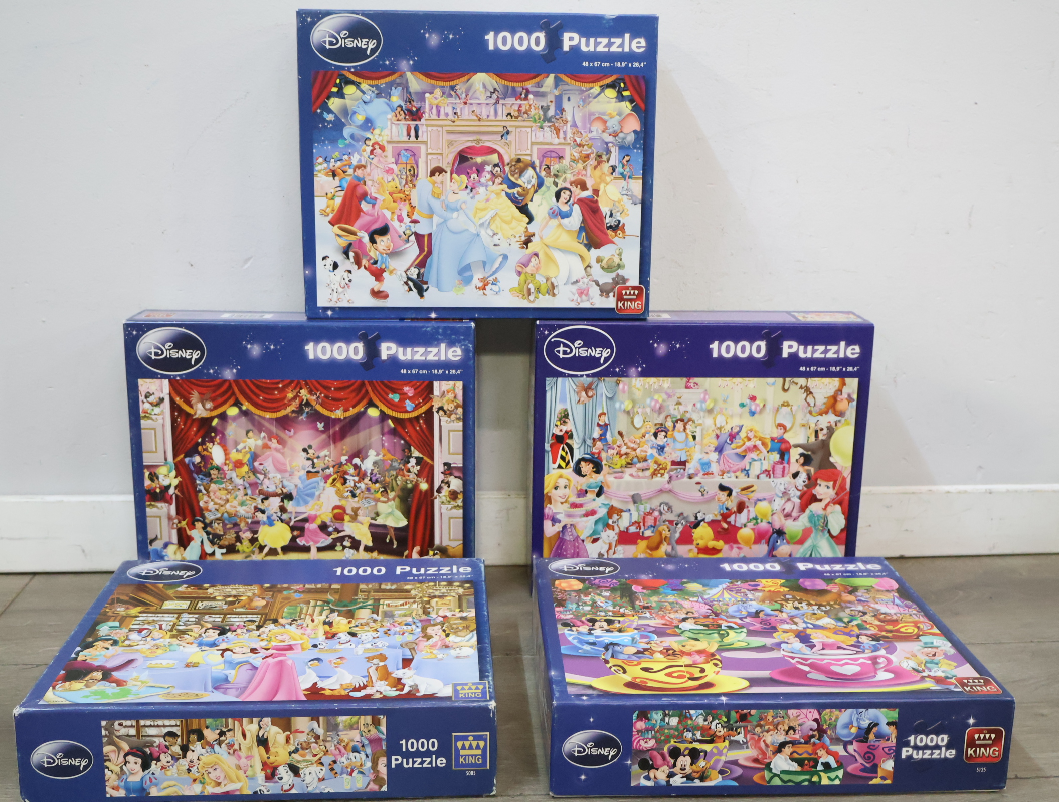 Set van 5 Disney Puzzels van 1000 stukjes – kavel bij GSD Auctions, Zoeterwoude