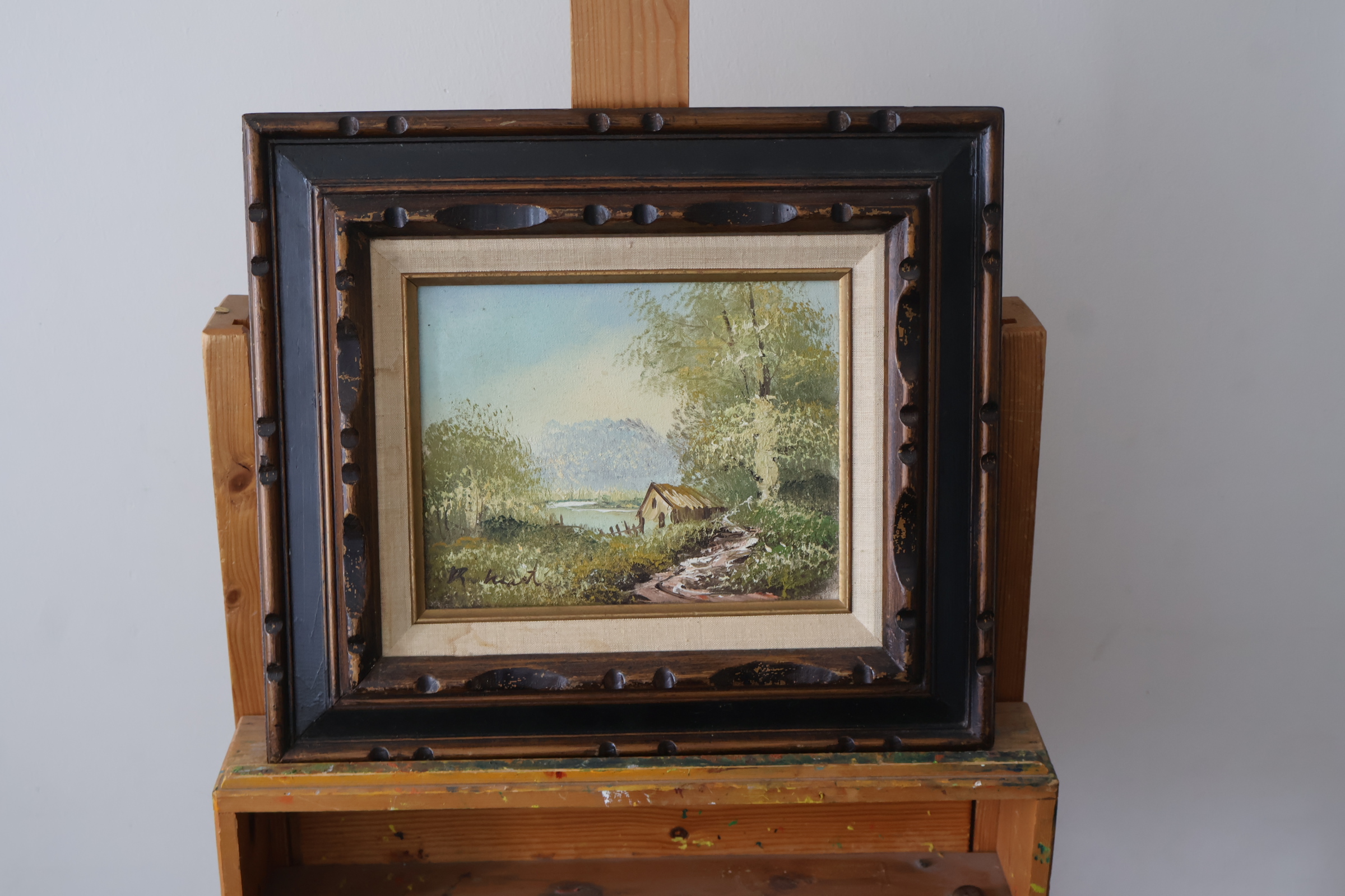 Ingelijst landschapsschilderij – kavel bij GSD Auctions, Zoeterwoude