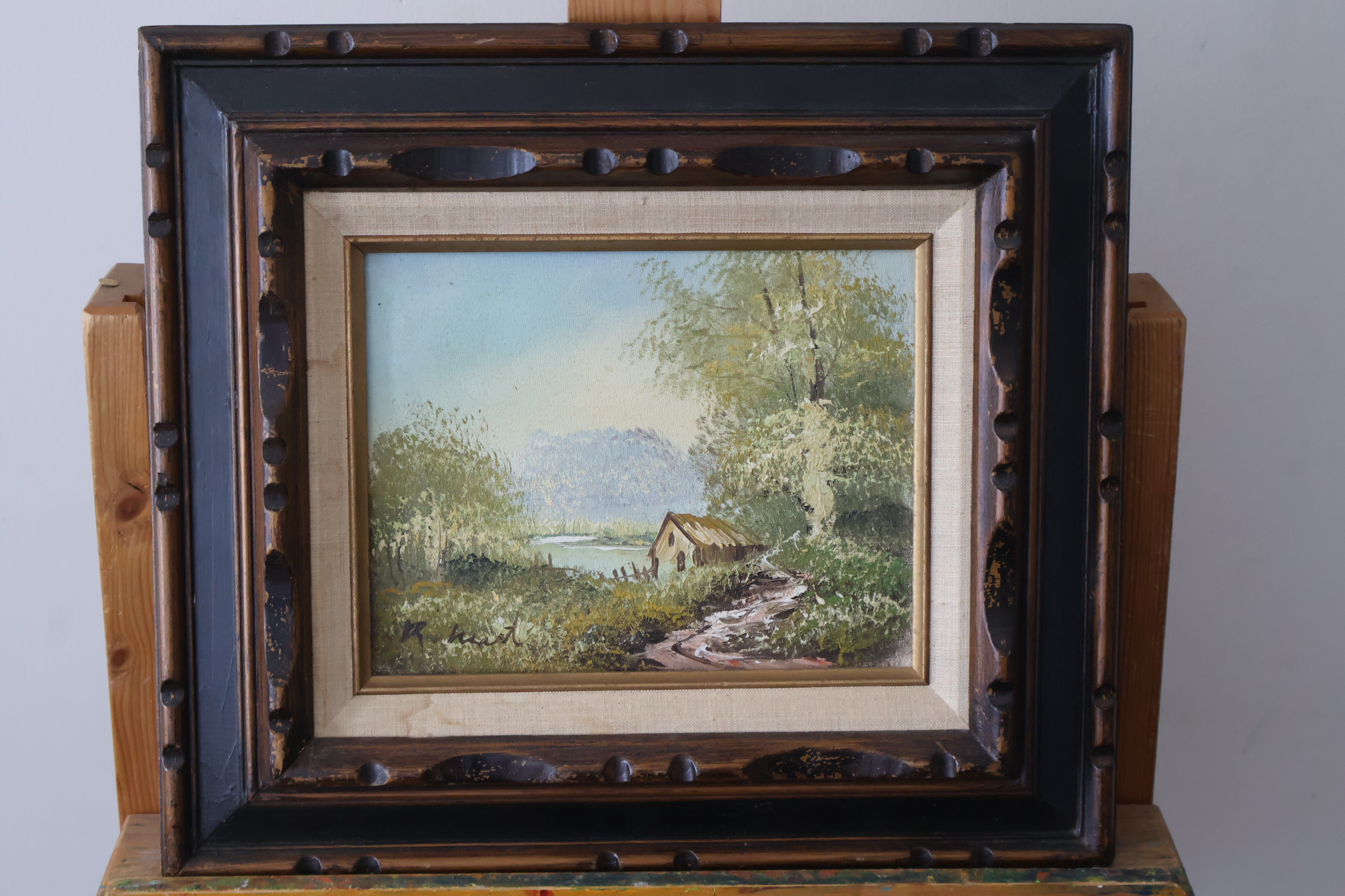 Ingelijst landschapsschilderij – foto 3 – kavel bij GSD Auctions, Zoeterwoude