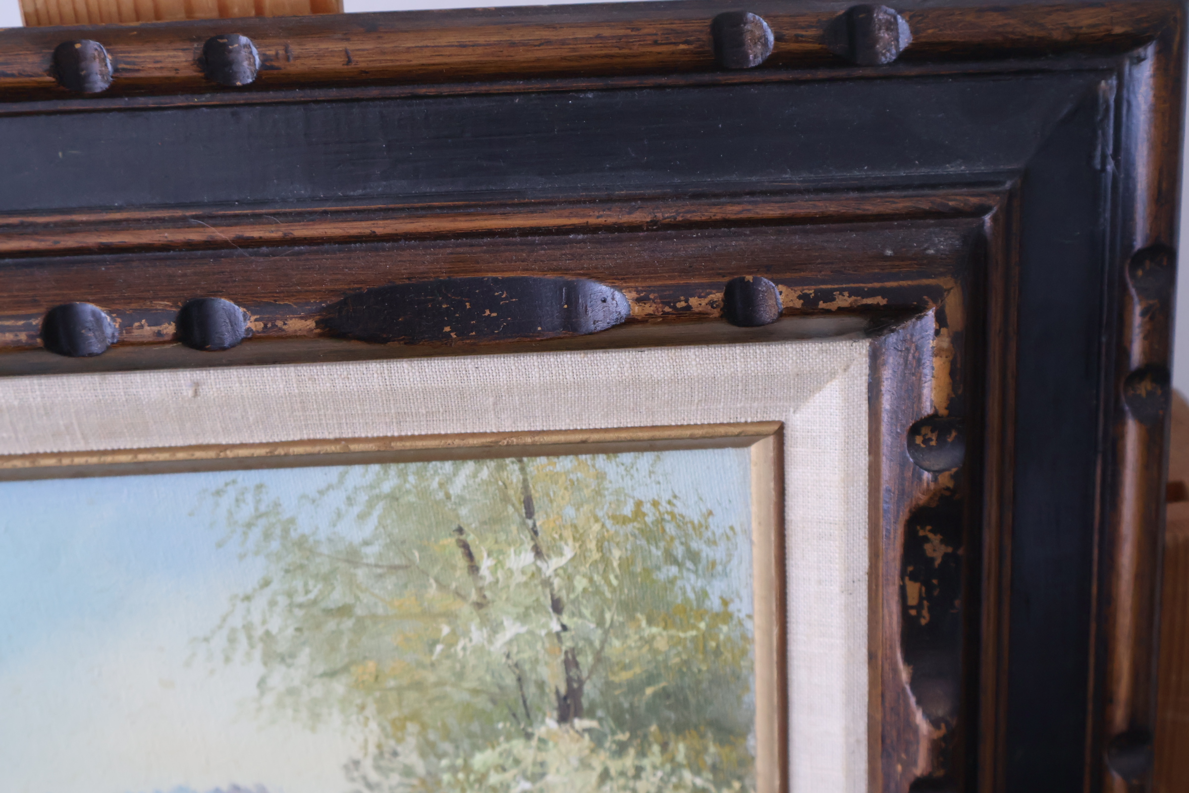 Ingelijst landschapsschilderij – foto 6 – kavel bij GSD Auctions, Zoeterwoude