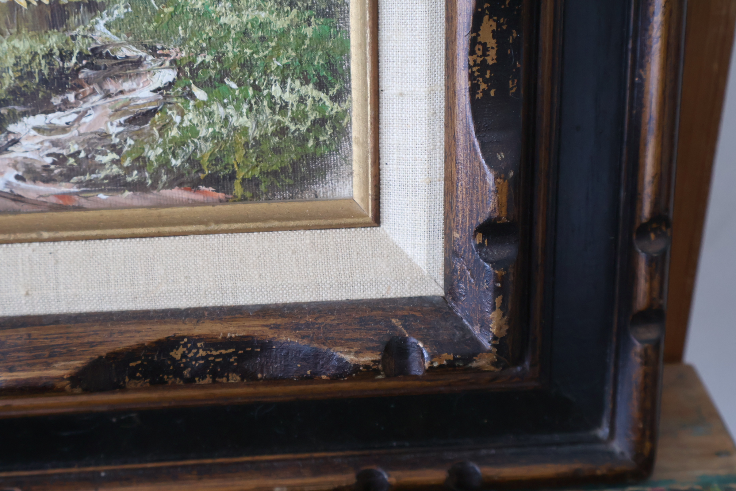 Ingelijst landschapsschilderij – foto 7 – kavel bij GSD Auctions, Zoeterwoude