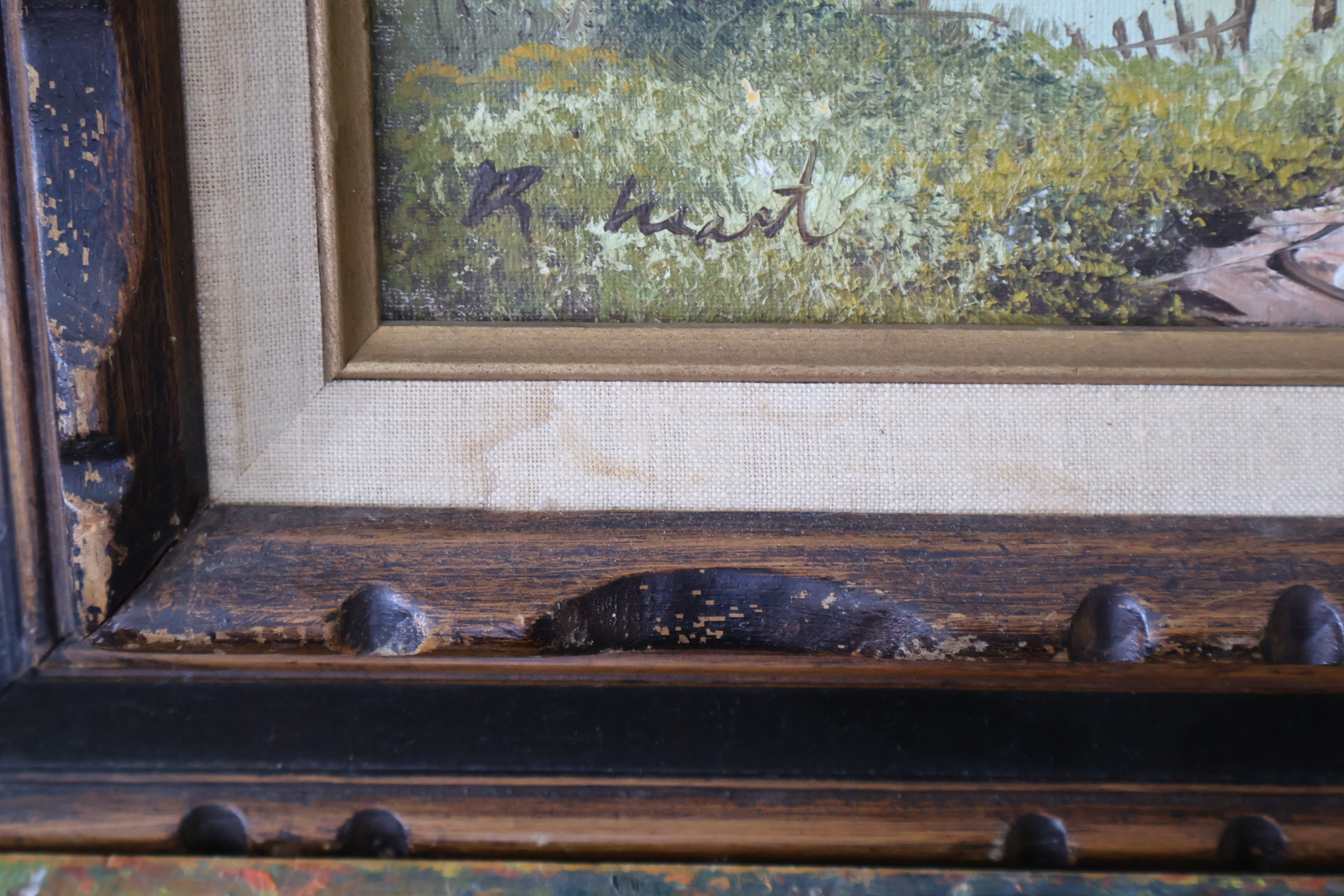 Ingelijst landschapsschilderij – foto 8 – kavel bij GSD Auctions, Zoeterwoude