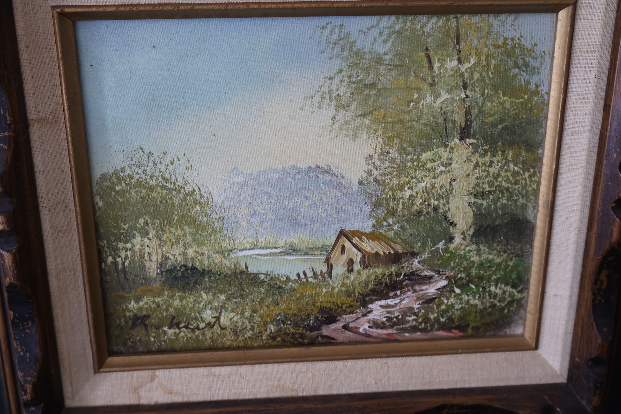 Ingelijst landschapsschilderij – foto 9 – kavel bij GSD Auctions, Zoeterwoude