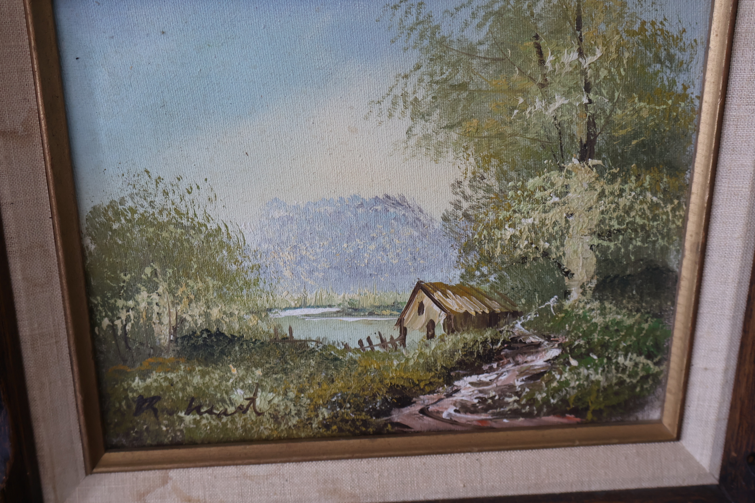 Ingelijst landschapsschilderij – foto 10 – kavel bij GSD Auctions, Zoeterwoude