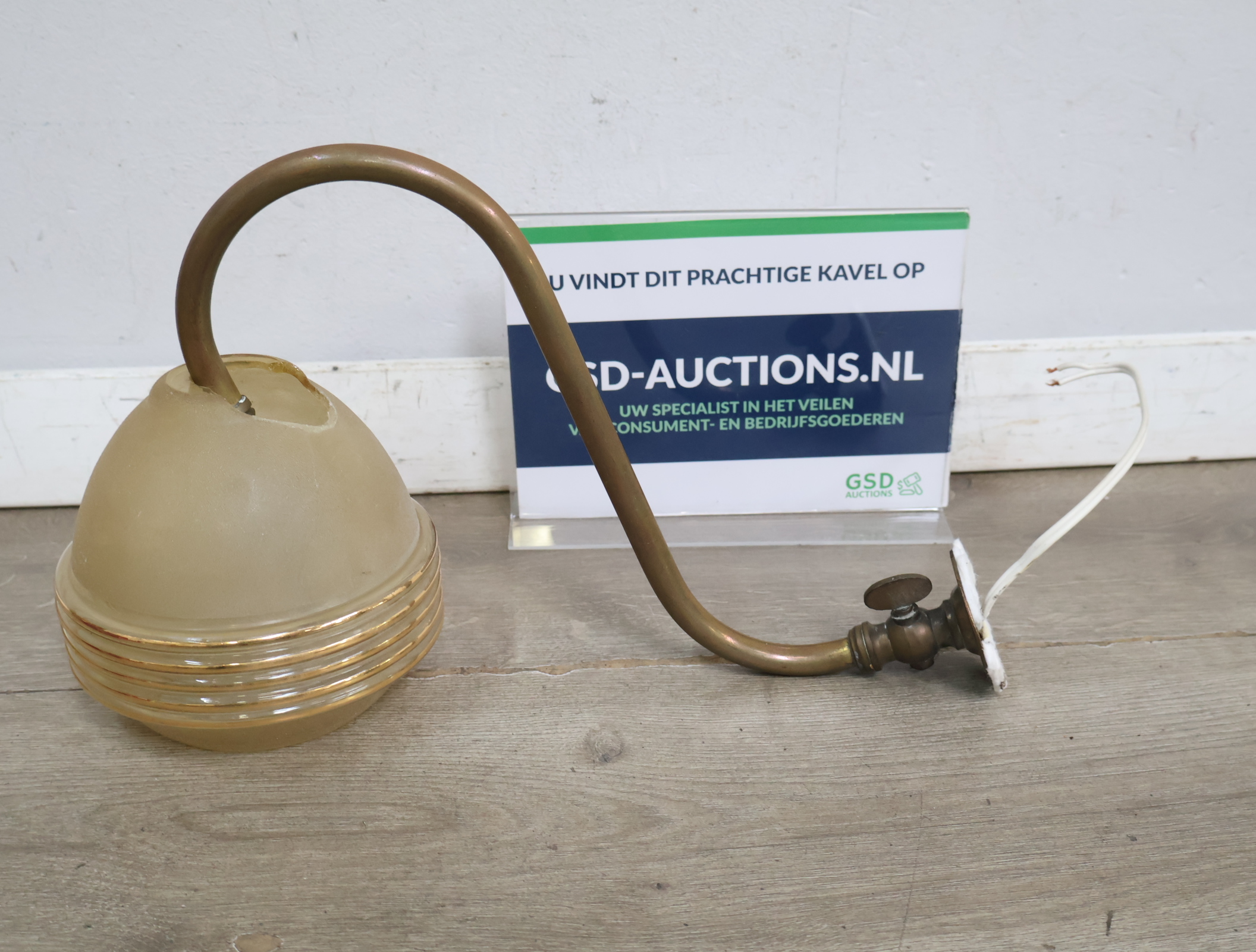 Antieke Messing Wandlamp – kavel bij GSD Auctions, Zoeterwoude