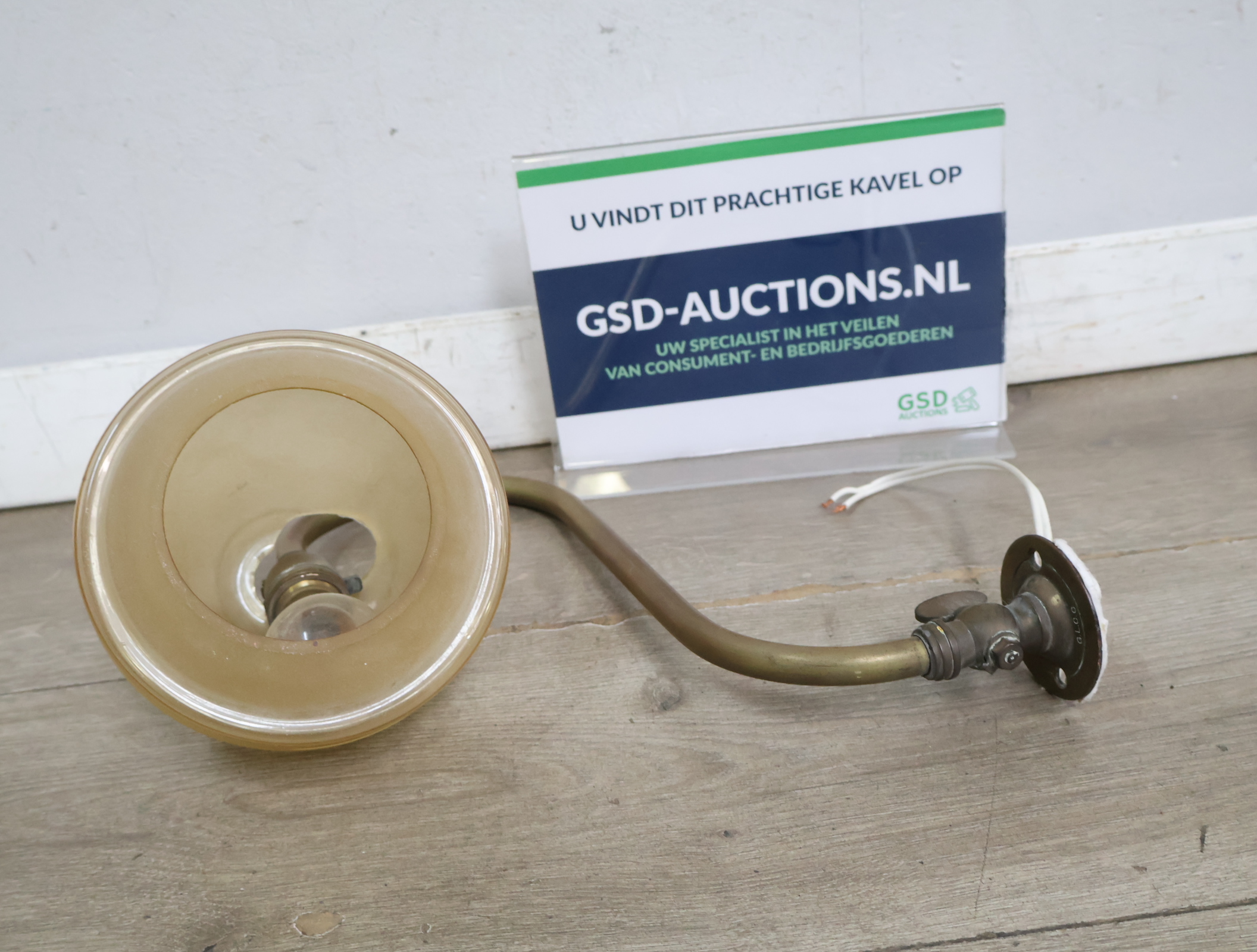 Antieke Messing Wandlamp – foto 2 – kavel bij GSD Auctions, Zoeterwoude