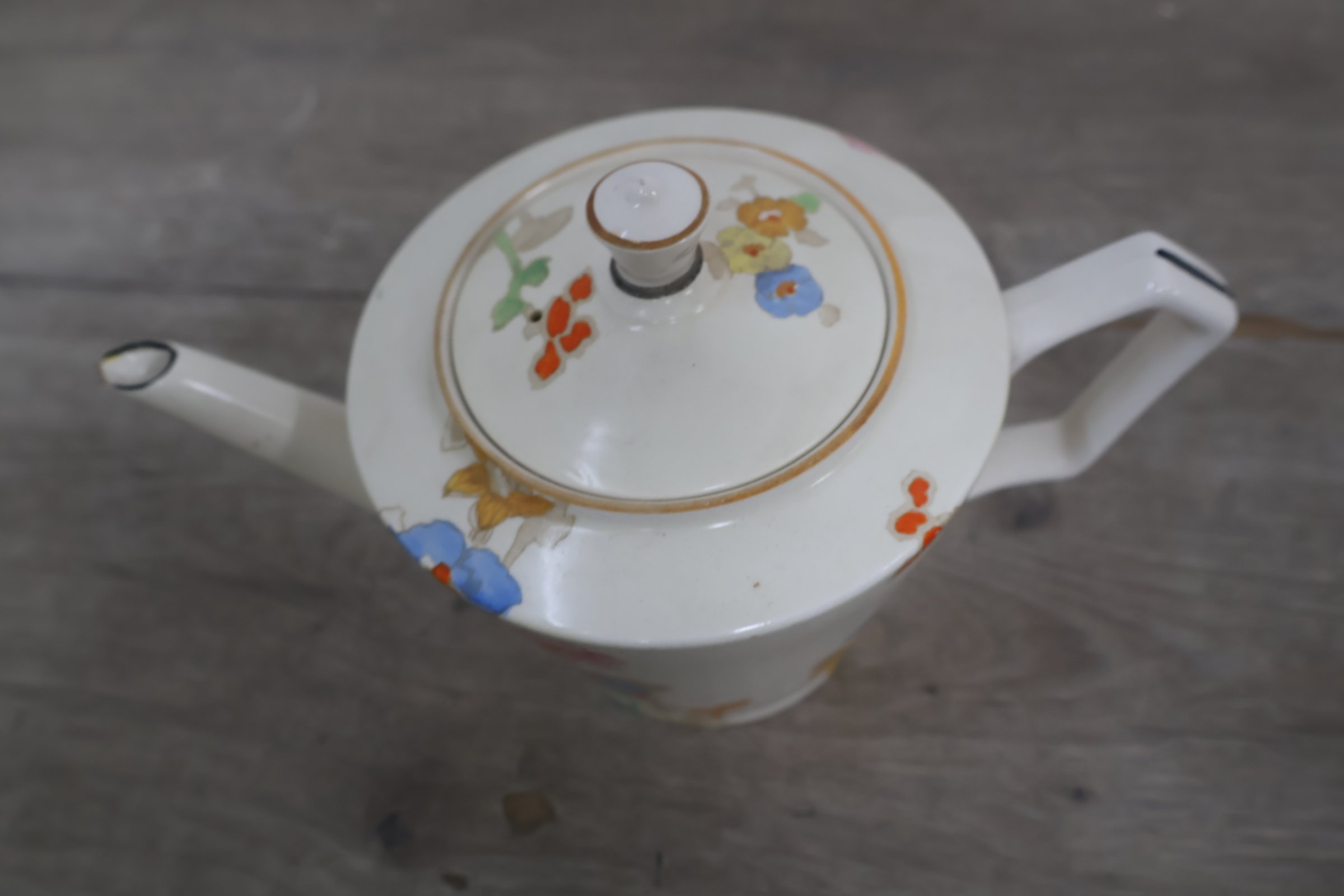 Vintage theepot met kop en schotel'' – foto 10 – kavel bij GSD Auctions, Zoeterwoude