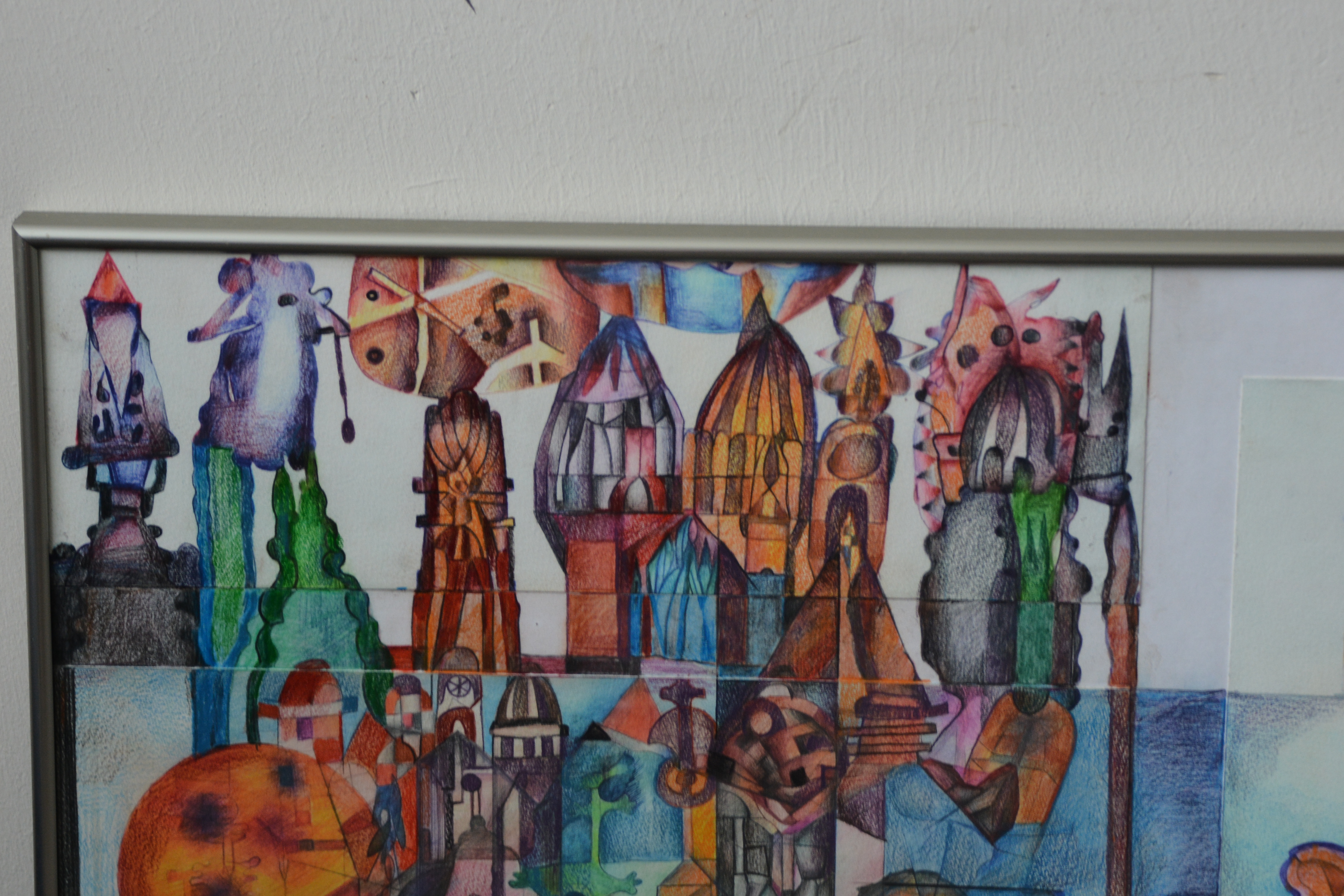 Kunstwerk: "Abstracte Stad" – foto 2 – kavel bij GSD Auctions, Zoeterwoude