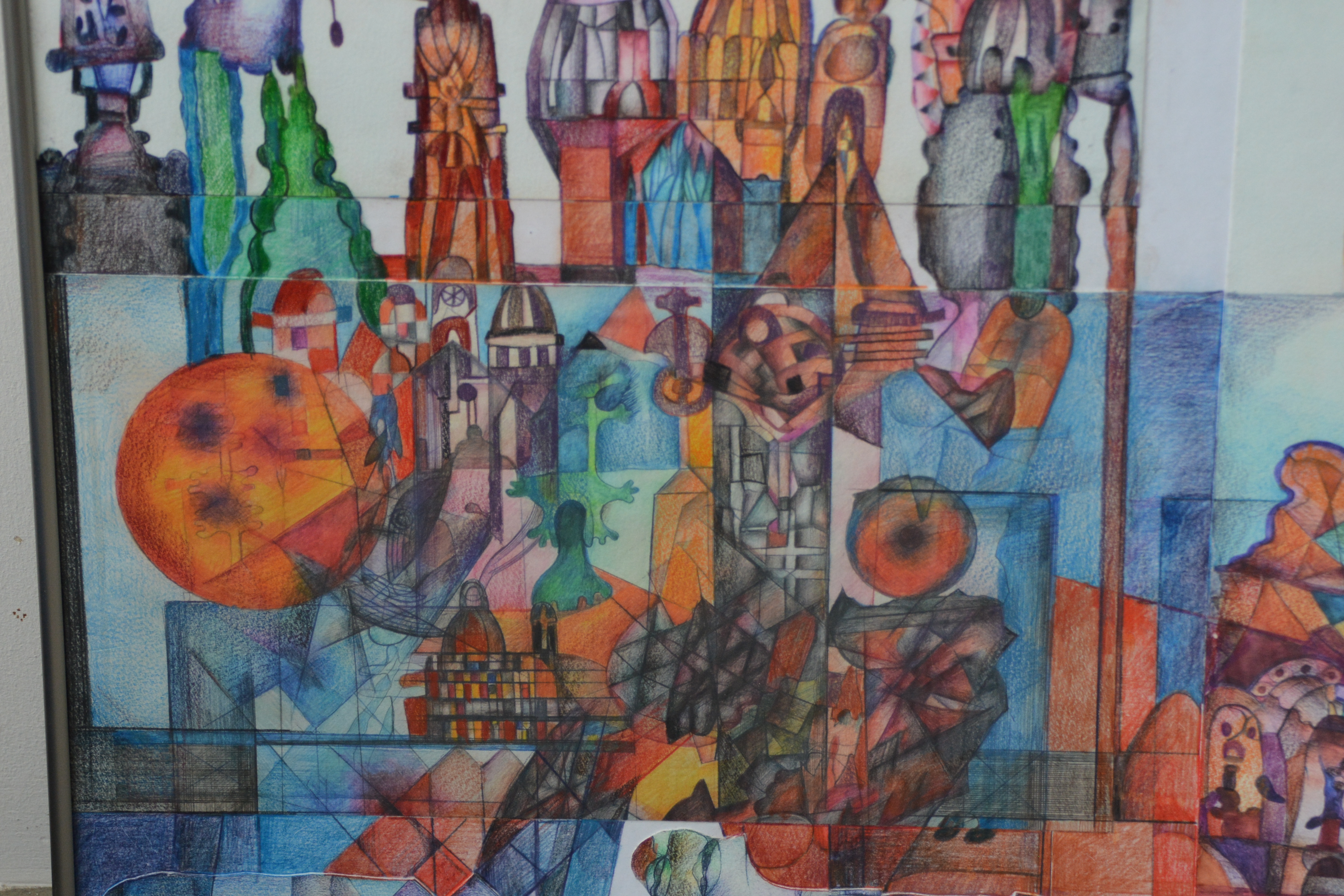 Kunstwerk: "Abstracte Stad" – foto 8 – kavel bij GSD Auctions, Zoeterwoude