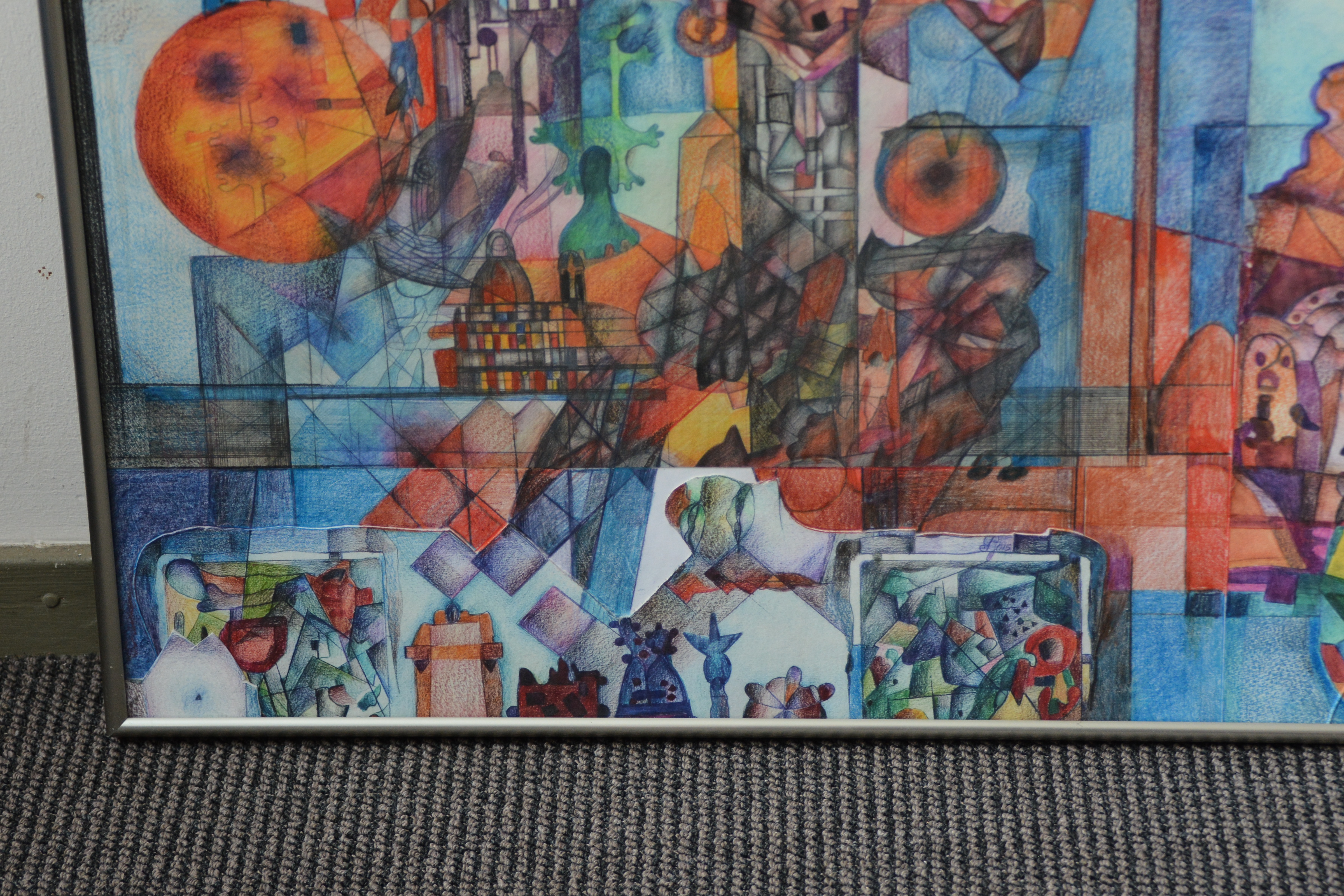 Kunstwerk: "Abstracte Stad" – foto 7 – kavel bij GSD Auctions, Zoeterwoude