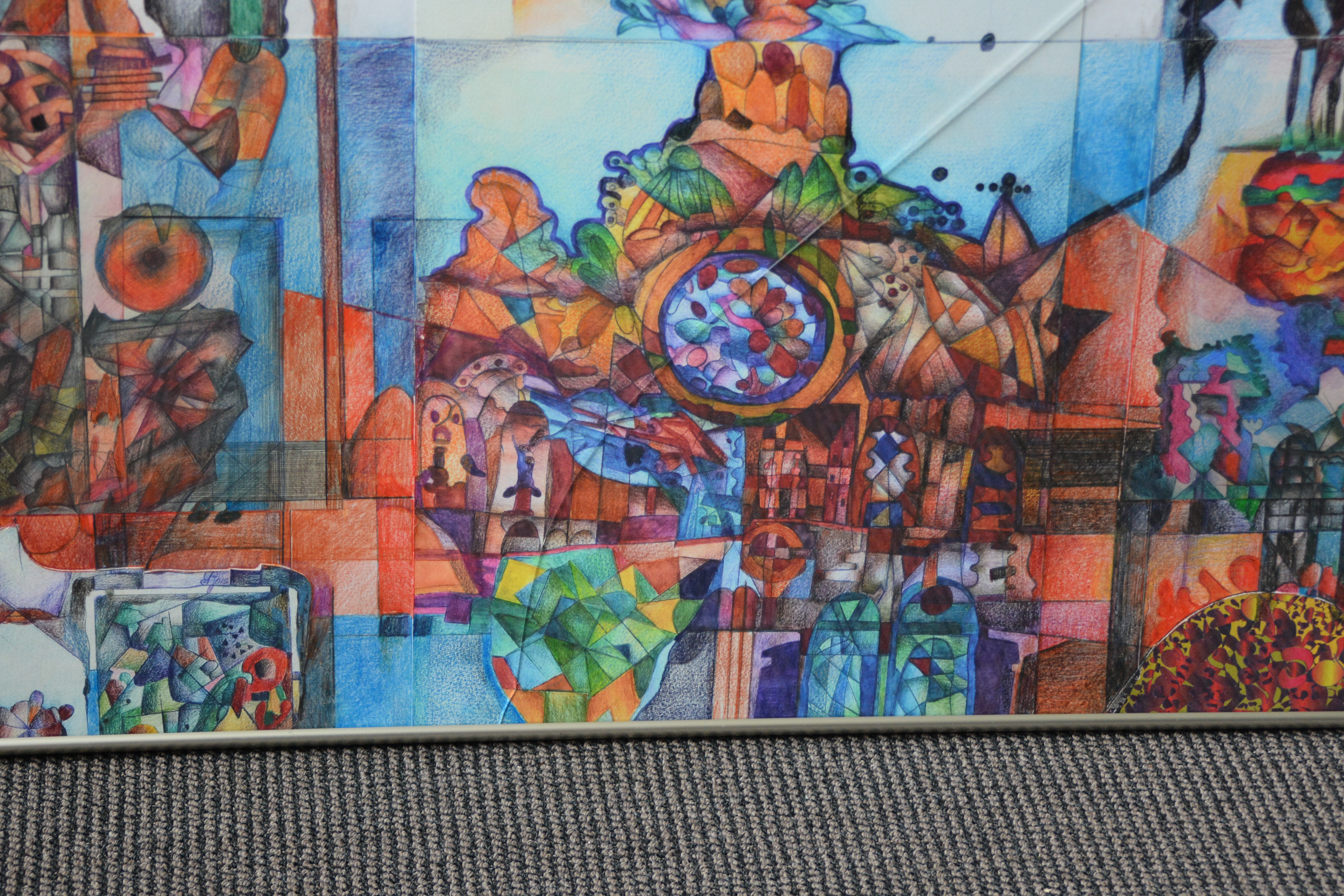 Kunstwerk: "Abstracte Stad" – foto 4 – kavel bij GSD Auctions, Zoeterwoude