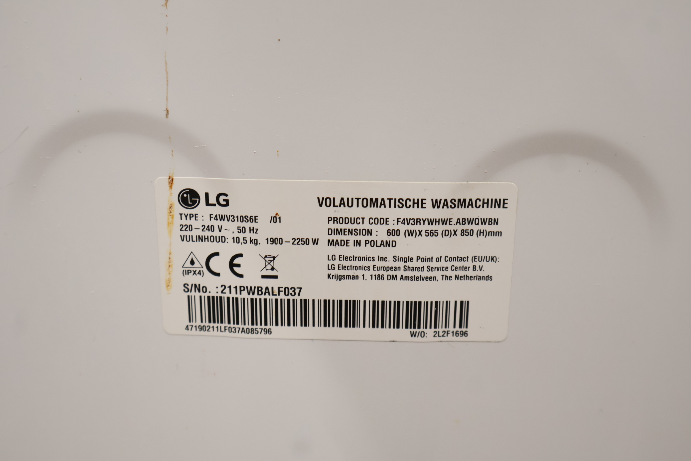 LG wasmachine 11.5 kg – foto 9 – kavel bij GSD Auctions, Zoeterwoude