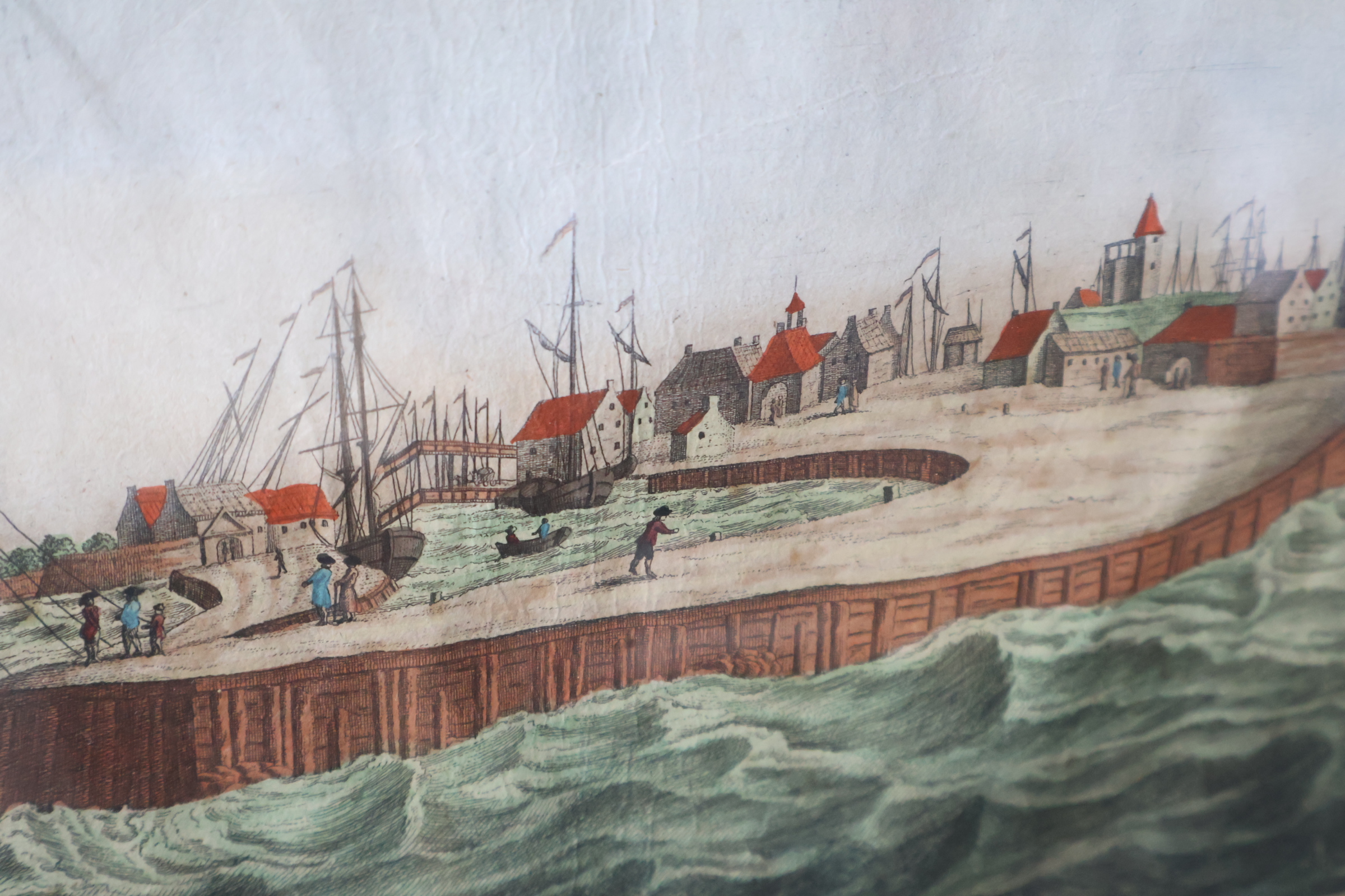 Ingelijste aquarel 'Haven van Harlingen' – foto 10 – kavel bij GSD Auctions, Zoeterwoude