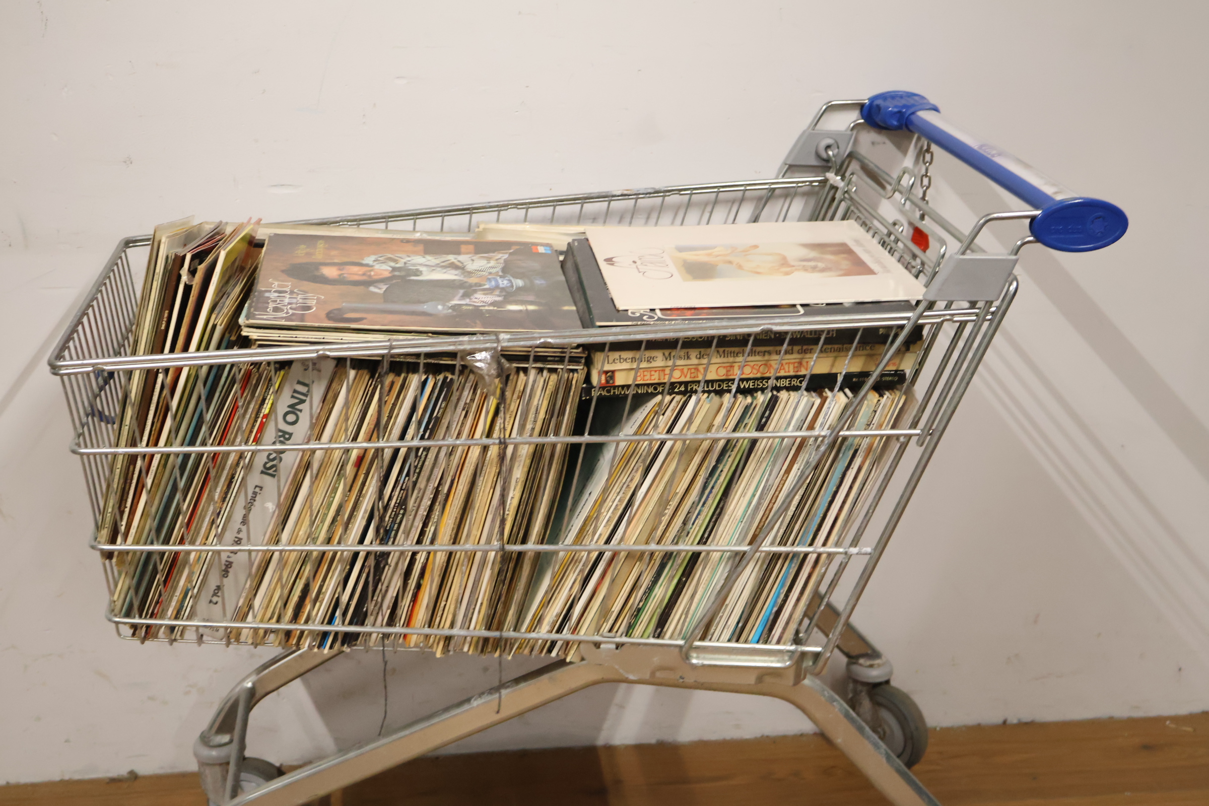 Assortiment vinyl platen in boodschappenwagentje – foto 5 – kavel bij GSD Auctions, Zoeterwoude