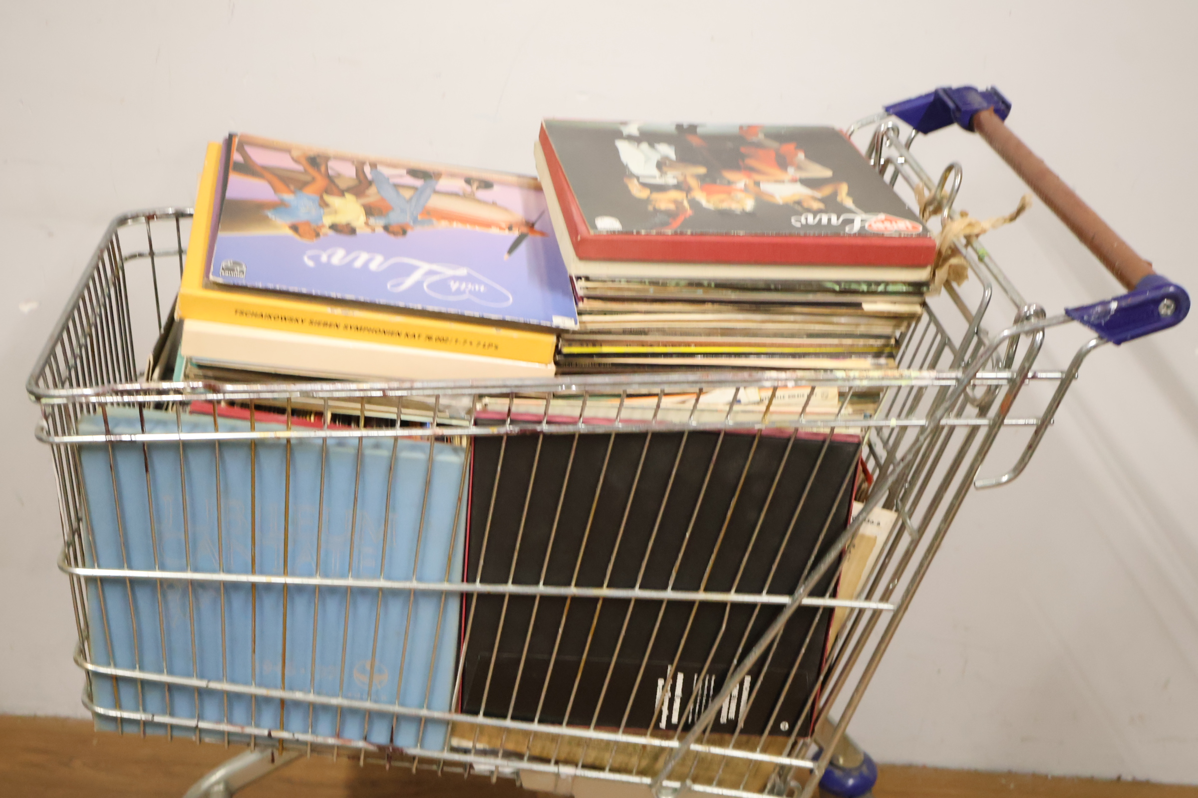 Volle winkelwagen met vinylplaten en boeken – foto 6 – kavel bij GSD Auctions, Zoeterwoude