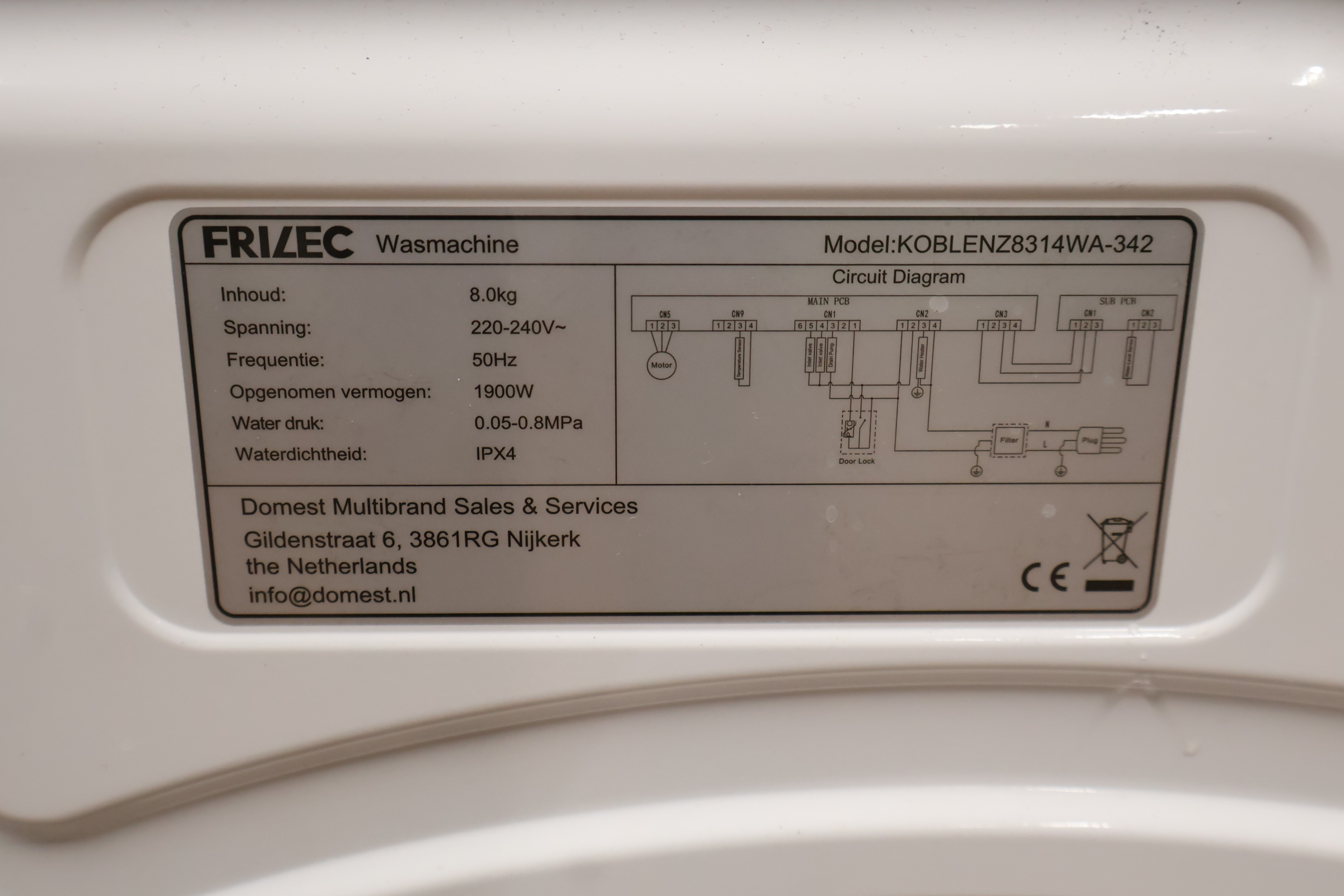 FRILEC wasmachine wit – foto 10 – kavel bij GSD Auctions, Zoeterwoude