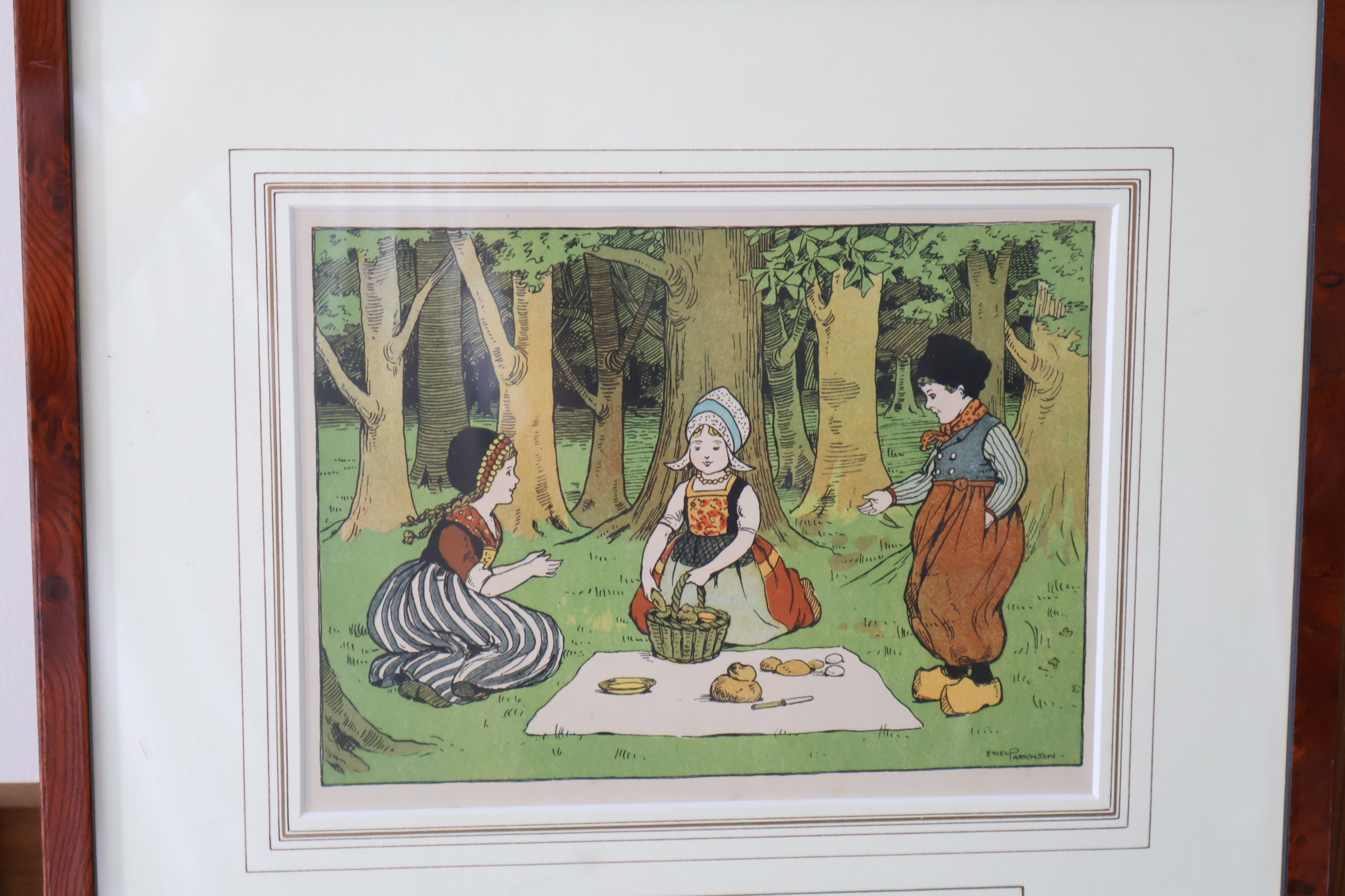 Ingelijste vintage illustratie met tekst – foto 4 – kavel bij GSD Auctions, Zoeterwoude
