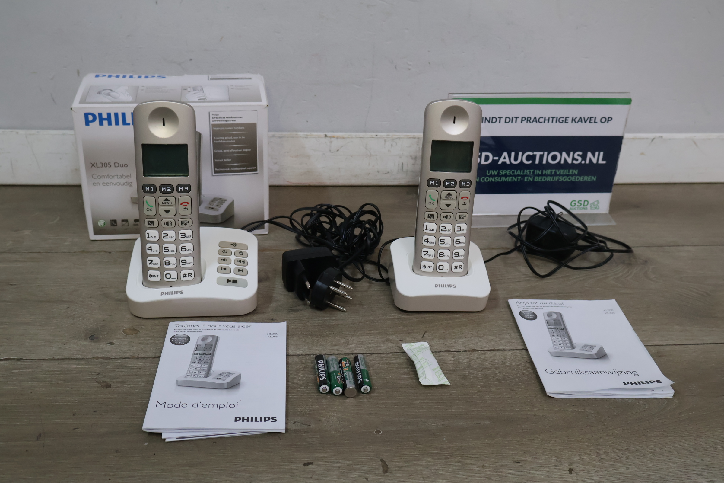 Philips XL305 Duo draadloze telefoonset met antwoordapparaat – kavel bij GSD Auctions, Zoeterwoude