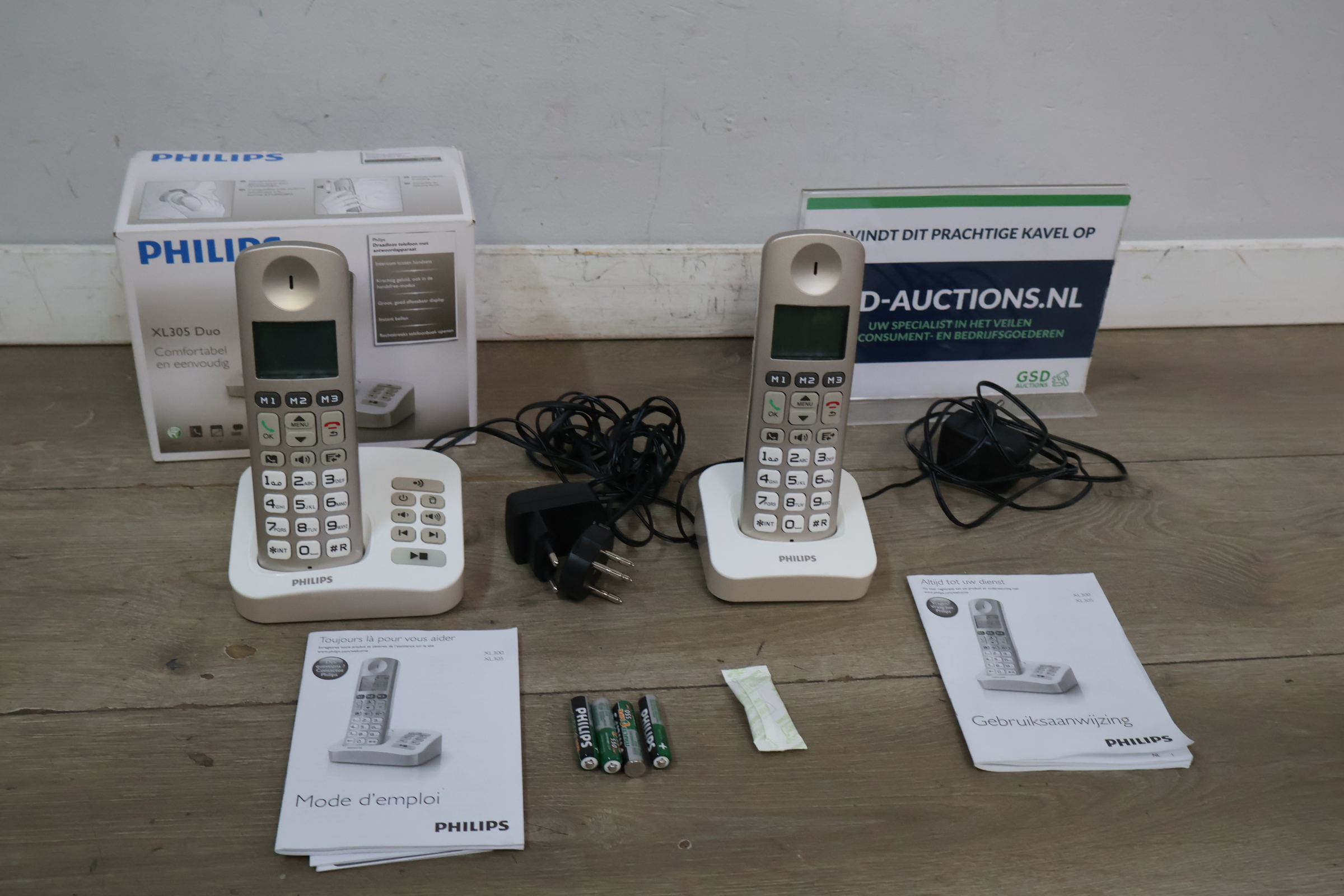 Philips XL305 Duo draadloze telefoonset met antwoordapparaat – foto 2 – kavel bij GSD Auctions, Zoeterwoude
