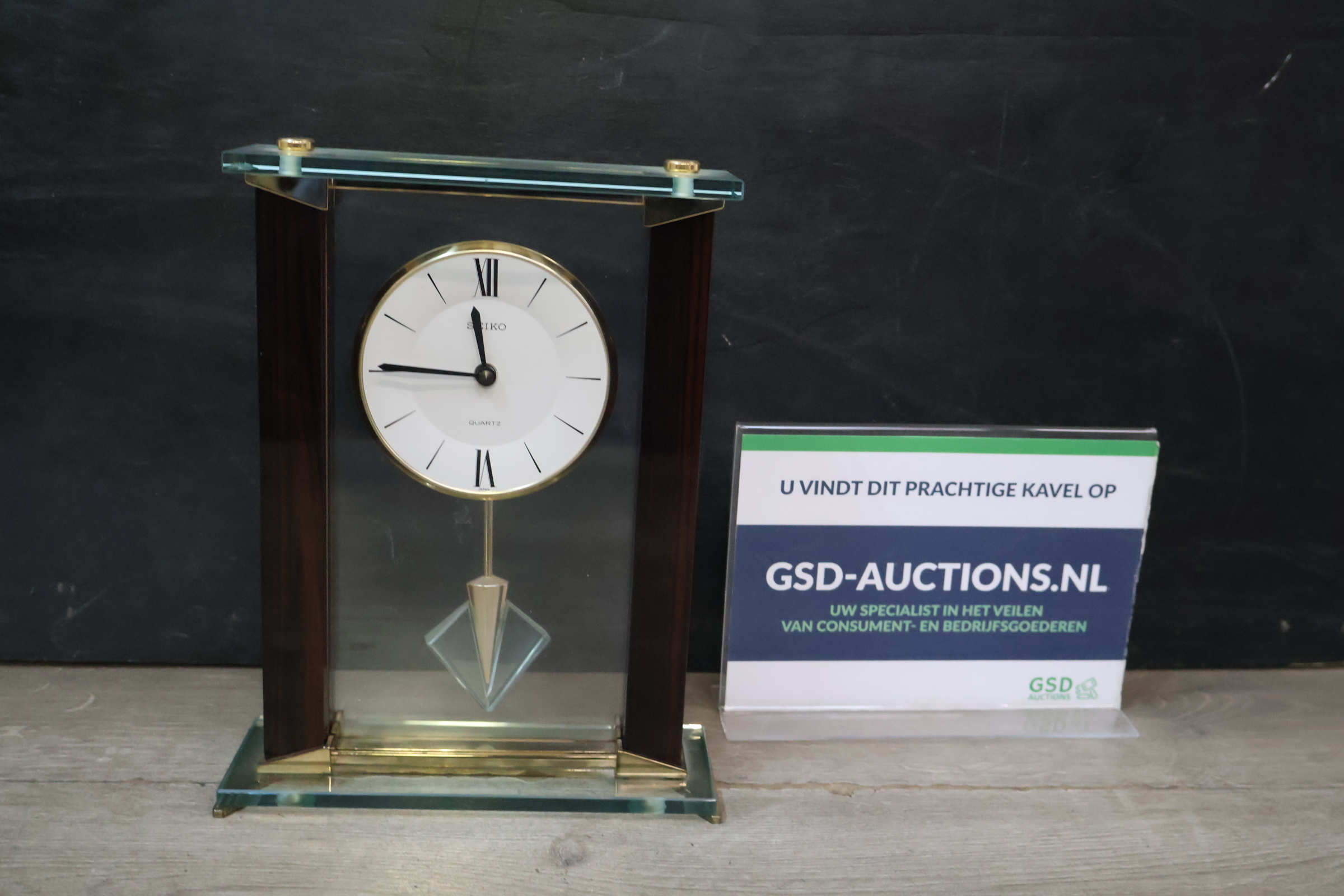 Seiko tafelklok met slinger – kavel bij GSD Auctions, Zoeterwoude