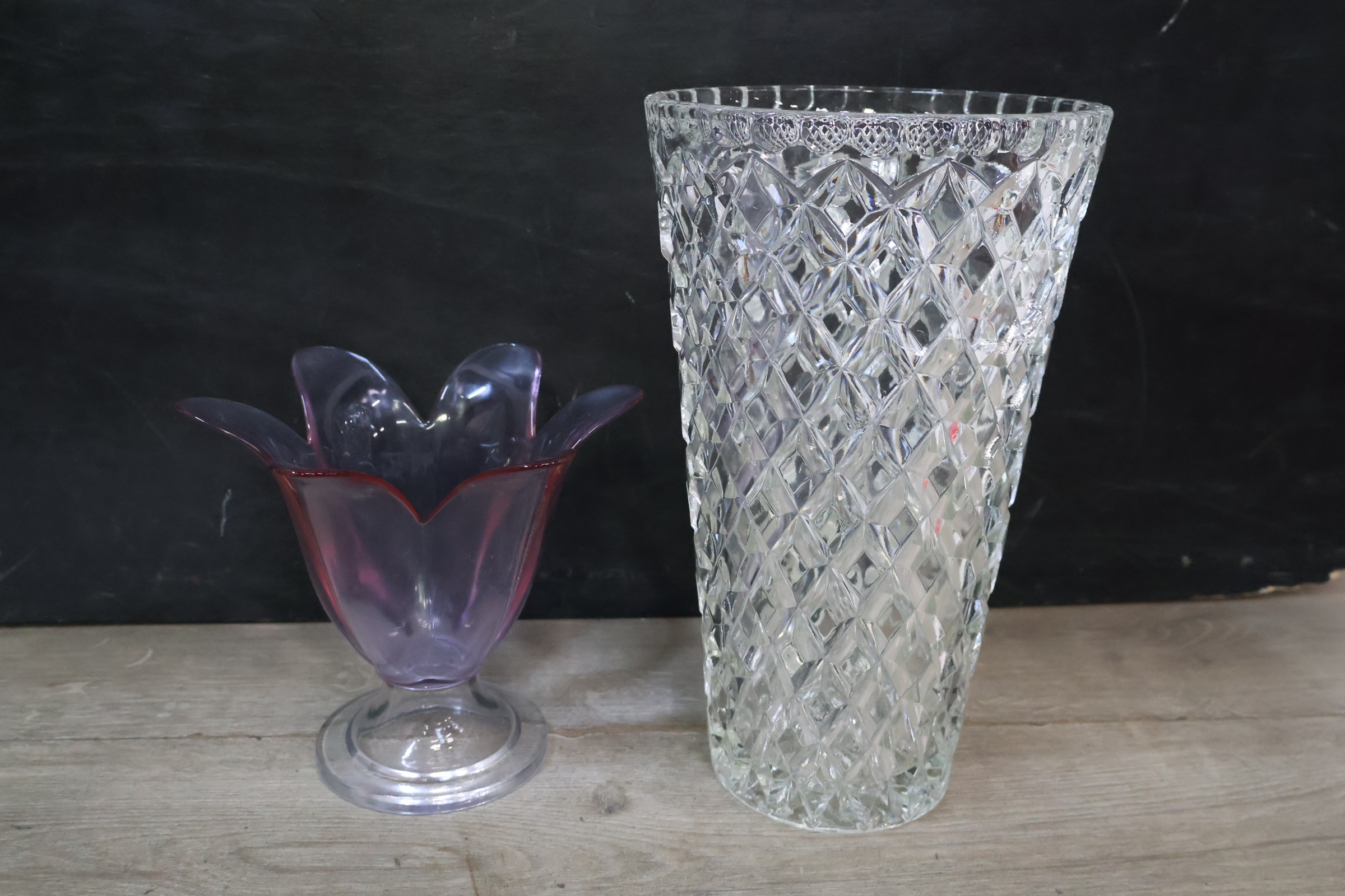 Transparante kristallen vazen – foto 3 – kavel bij GSD Auctions, Zoeterwoude