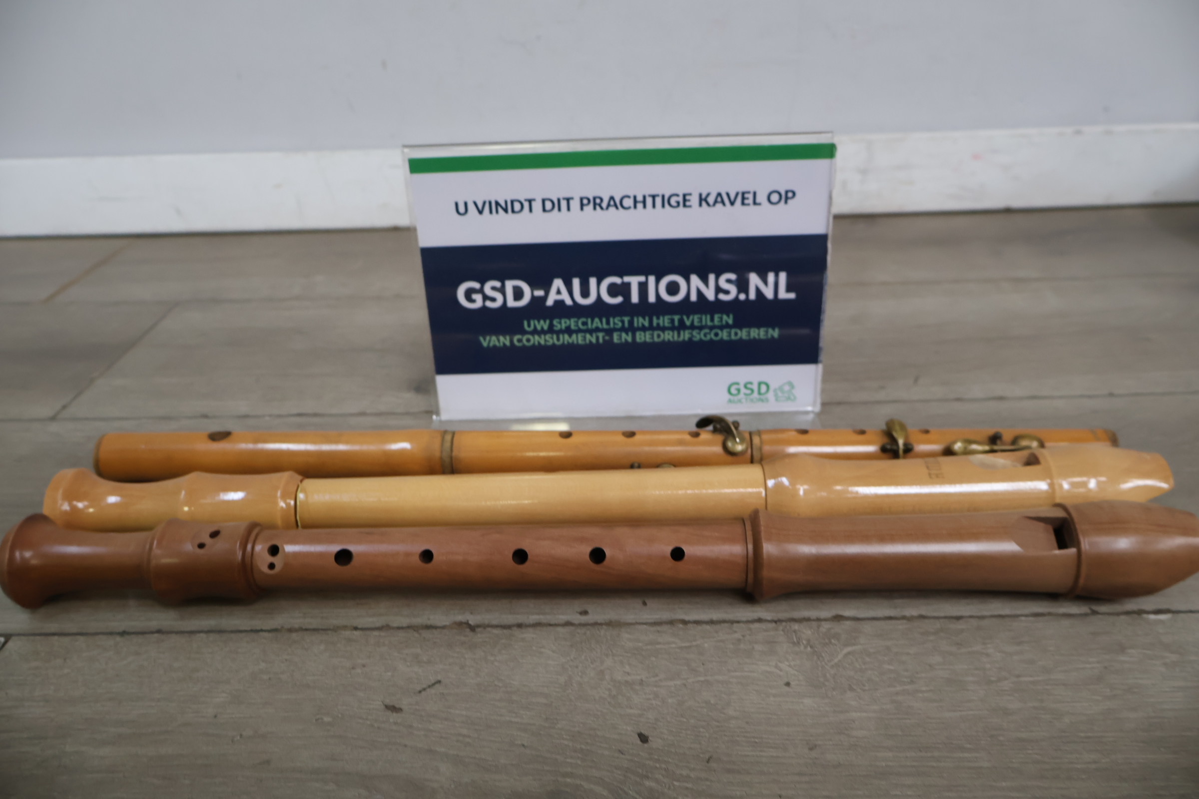 Set van drie houten blokfluiten – foto 2 – kavel bij GSD Auctions, Zoeterwoude